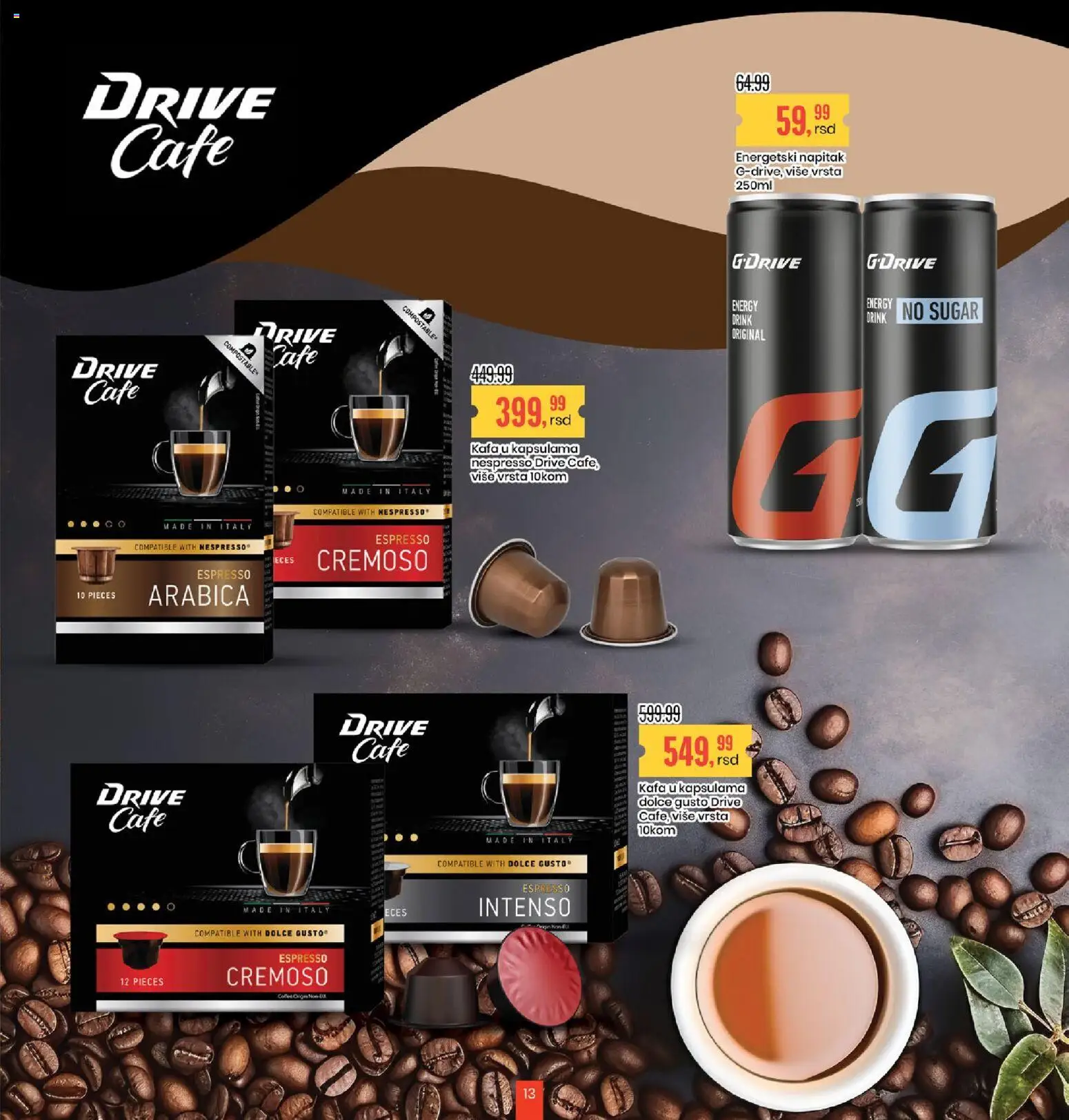 Aroma Market katalog - važi od 05.12.2025 | Strana: 13 | Proizvode: Dolce Gusto, Kafa, Nespresso