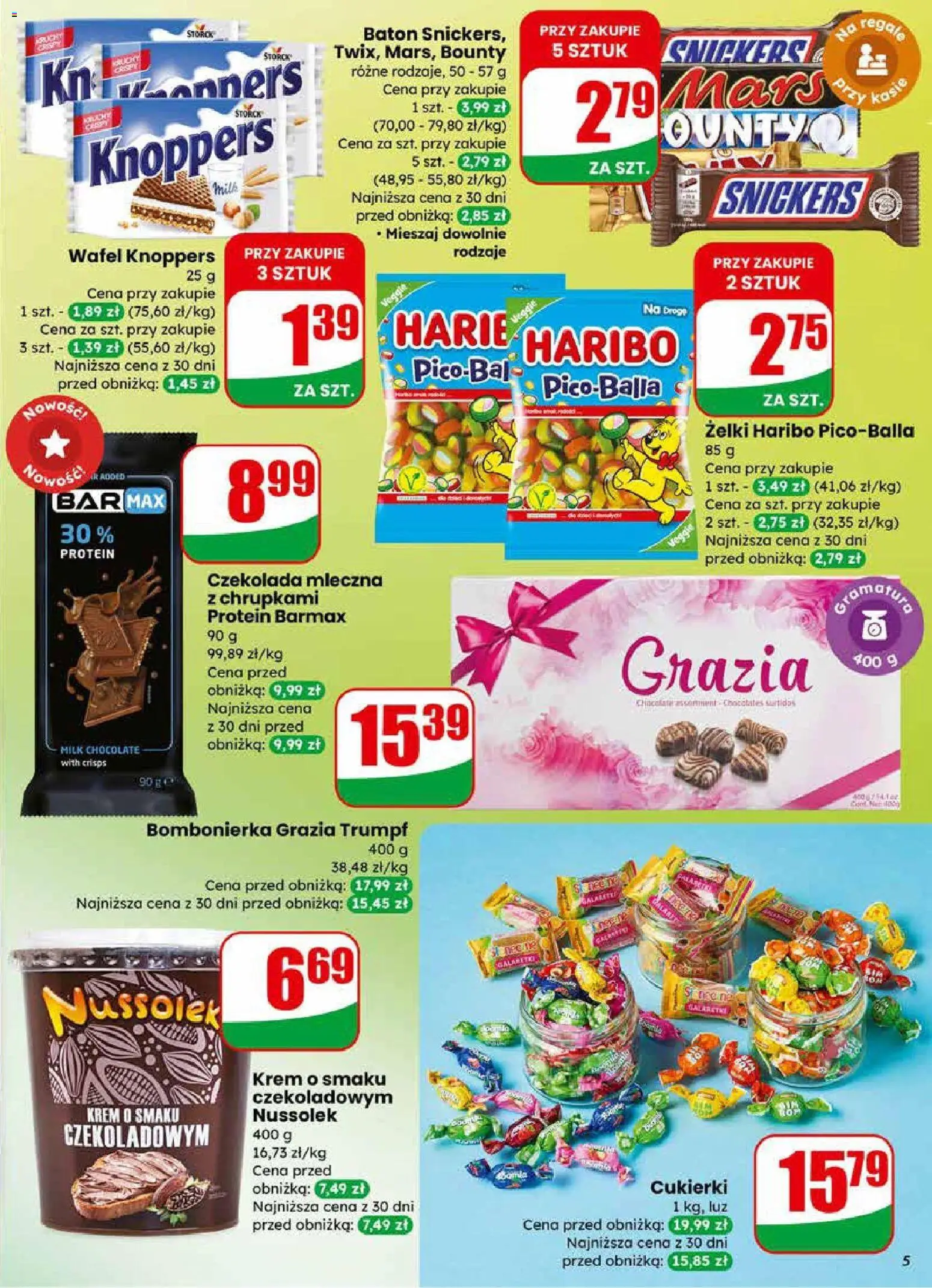 Dino gazetka od 11.03.2026 | Strona: 5 | Produkty: Żelki haribo, Baton, Żelki, Krem
