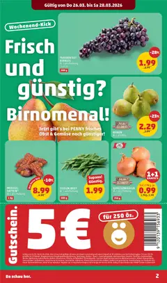 Penny Markt - Flugblatt ab 26.03.2026 gültig | Seite: 2 | Produkte: Gemüse, Obst
