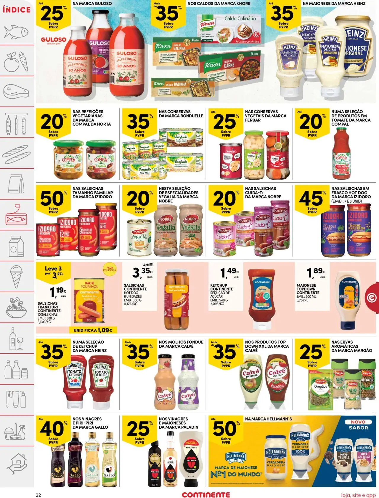 Continente folheto │ válido de 22.07.2025 | Página: 22 | Produtos: Orégãos, Knorr, Carne, Tomate