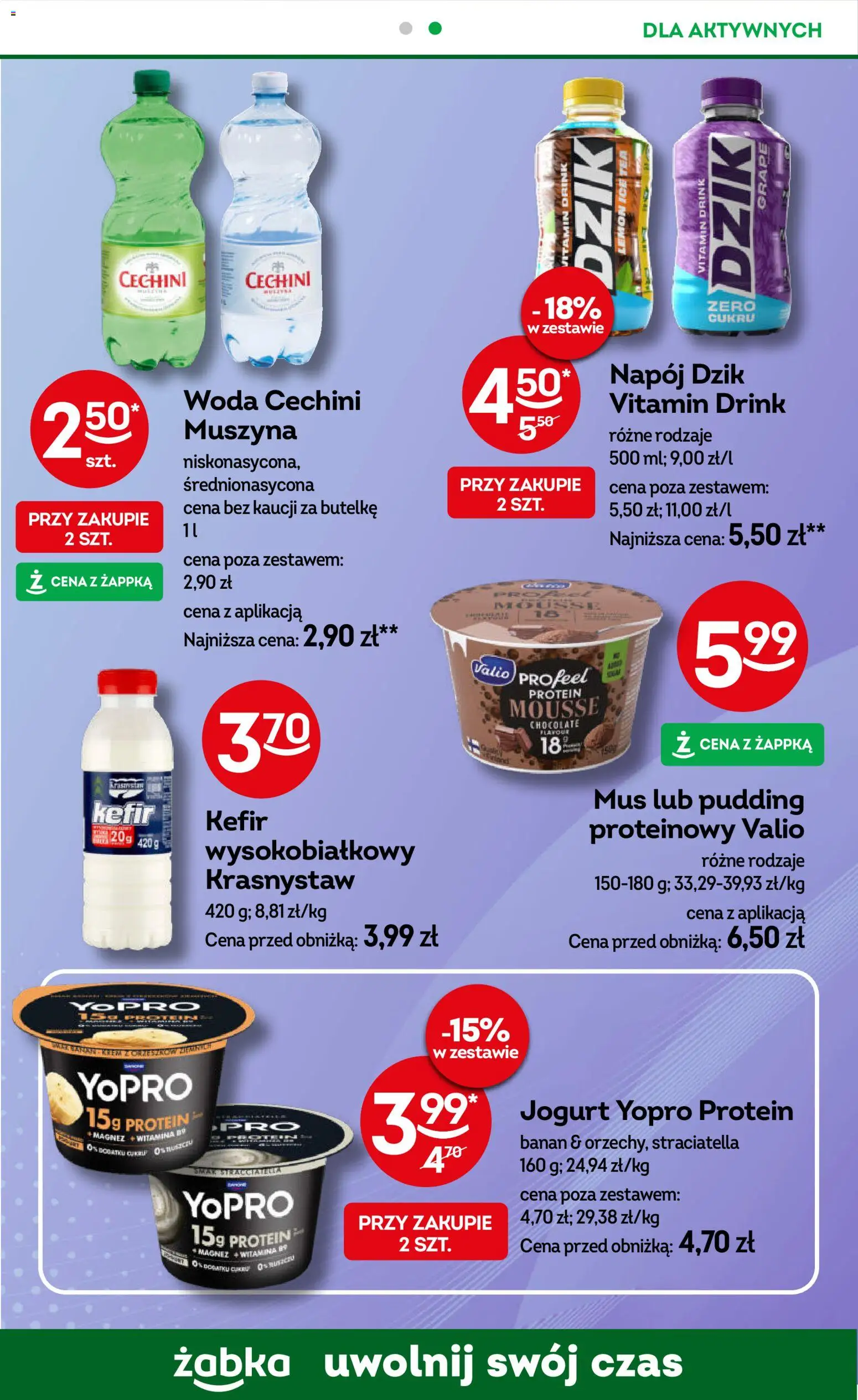 Żabka Gazetka od 14.01.2026 | Strona: 49 | Produkty: Kefir, Ice Tea, Jogurt, Banan