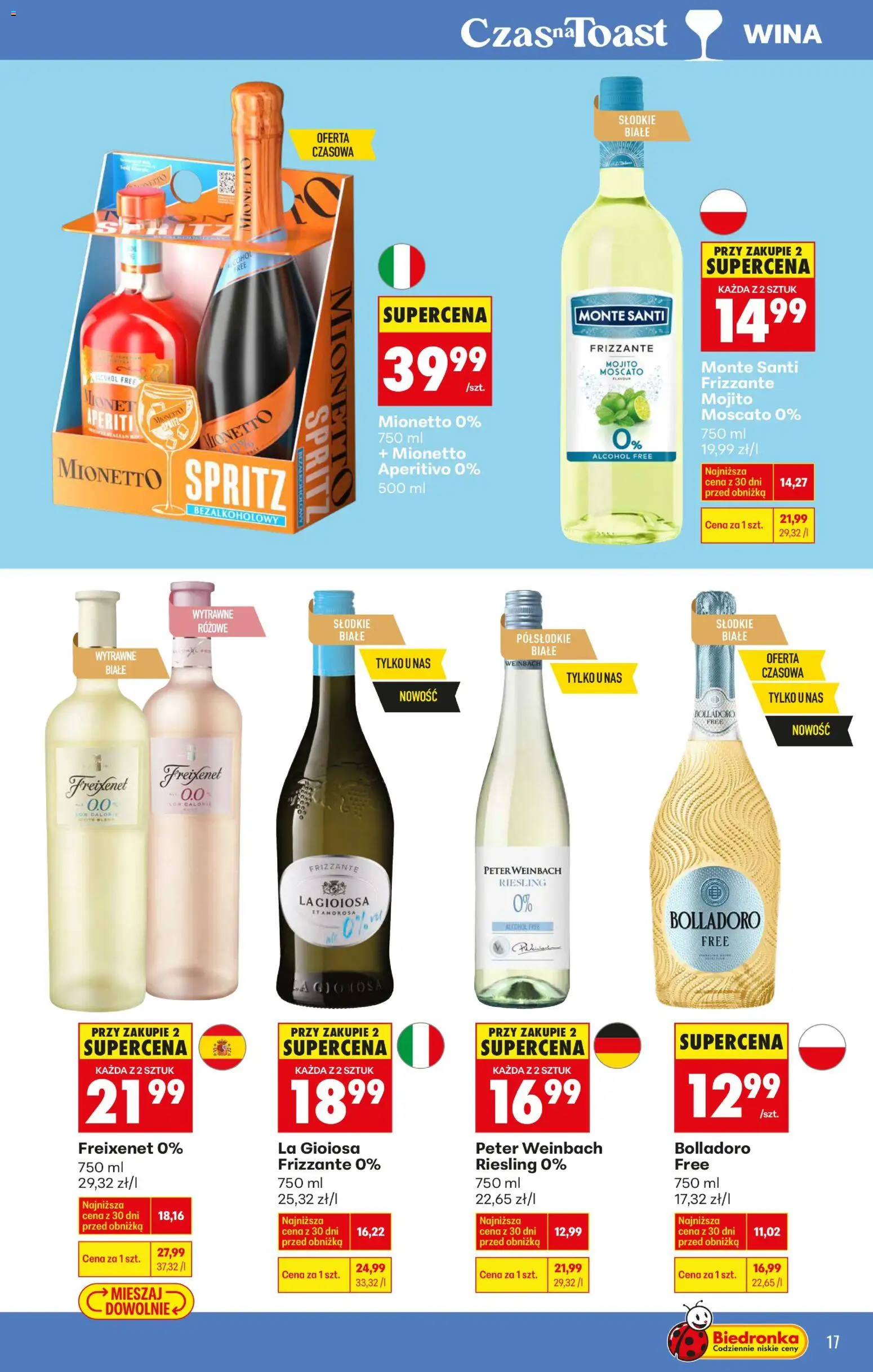 Biedronka Polsko leták - Czas na toast od 23.02.2026 | Strana: 21 | Produkty: Frizzante, Spritz, Mojito, Aperitivo