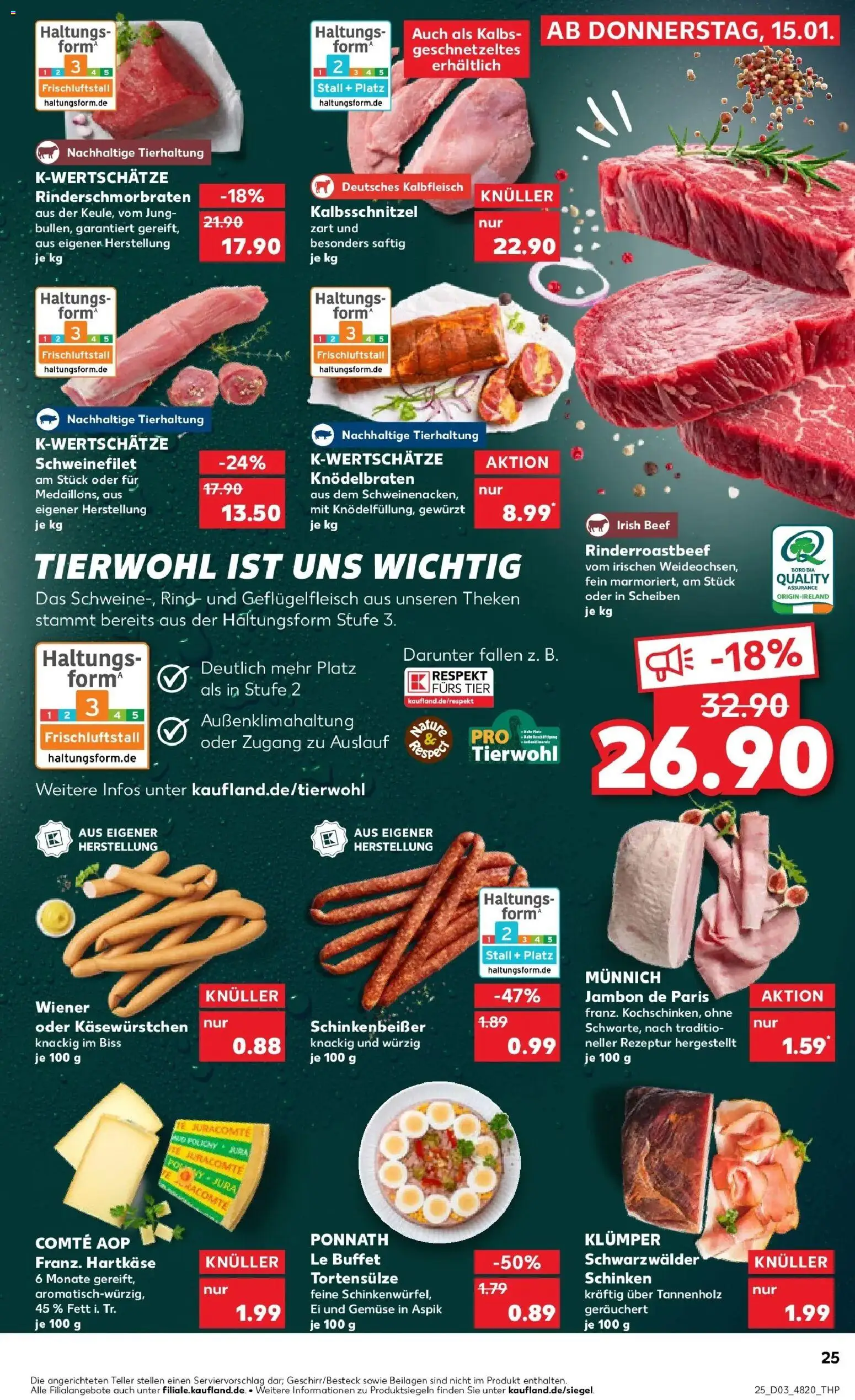 Kaufland prospekt Kitzingen	 – gültig ab 15.01.2026 | Seite: 25 | Produkte: Jura, Schweinefilet, Gemüse, Schinken