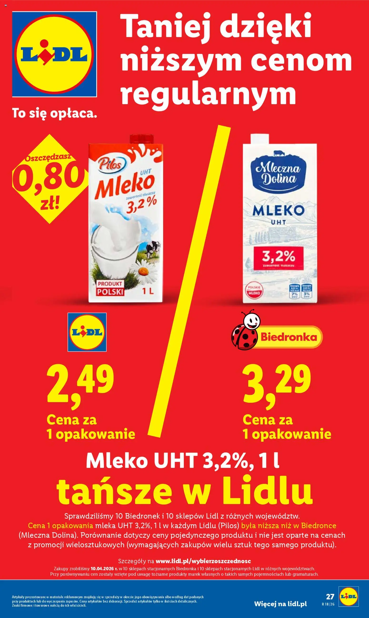 Lidl Polsko leták od 27.04.2026 | Strana: 27 | Produkty: Mléko