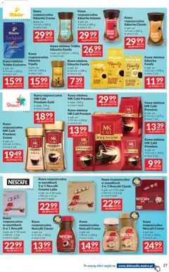 Pogląd oferty "Makro Gazetka - Dystrybucja do sklepów" - ważna od 11.11.2025 | Strona: 27 | Produkty: Kawa w saszetkach, Nescafe, Kawa rozpuszczalna, Kawa