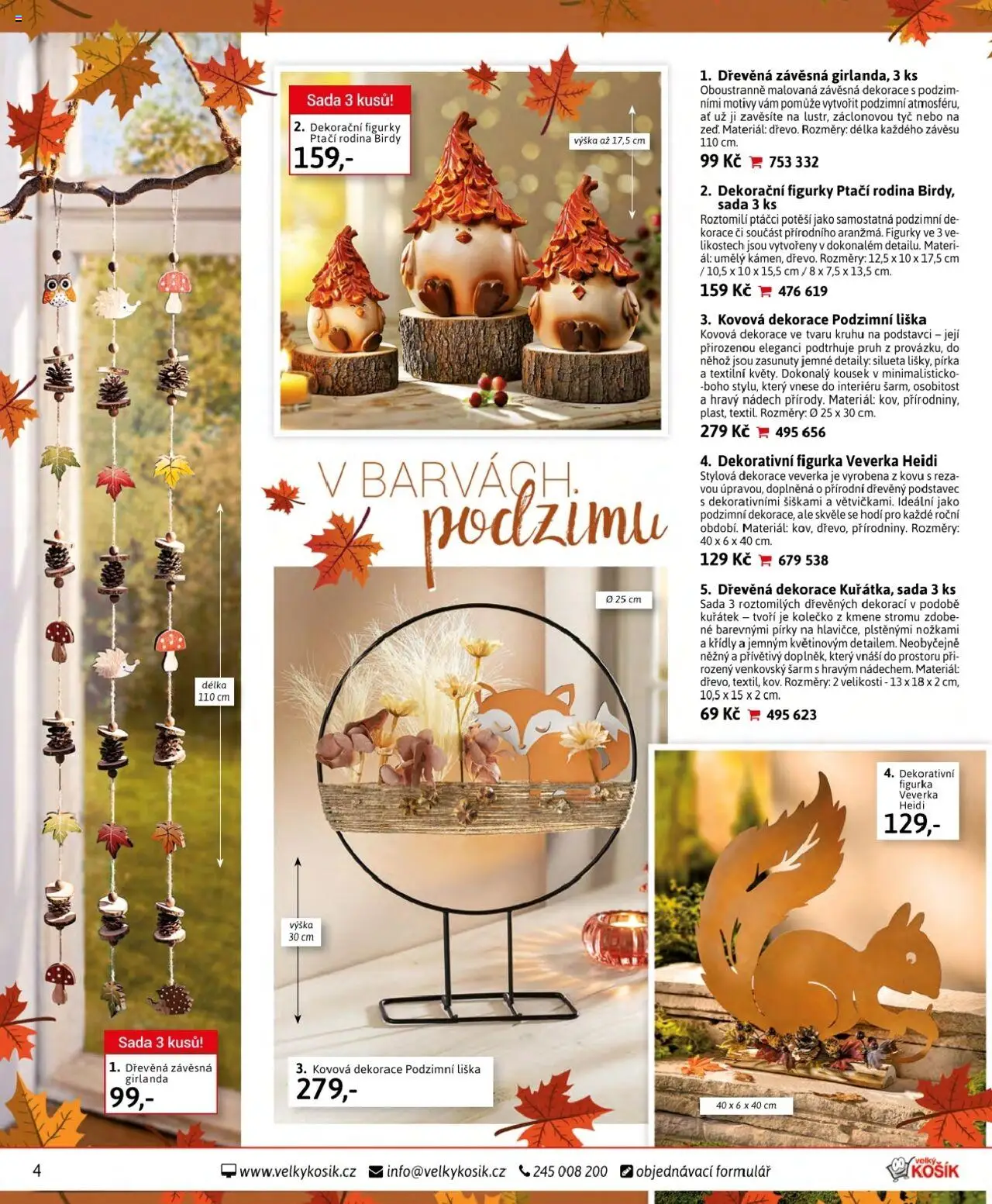 Velký Košík katalog - srpen od 01.08.2025 | Strana: 4 | Produkty: Figurky, Girlanda, Dekorace