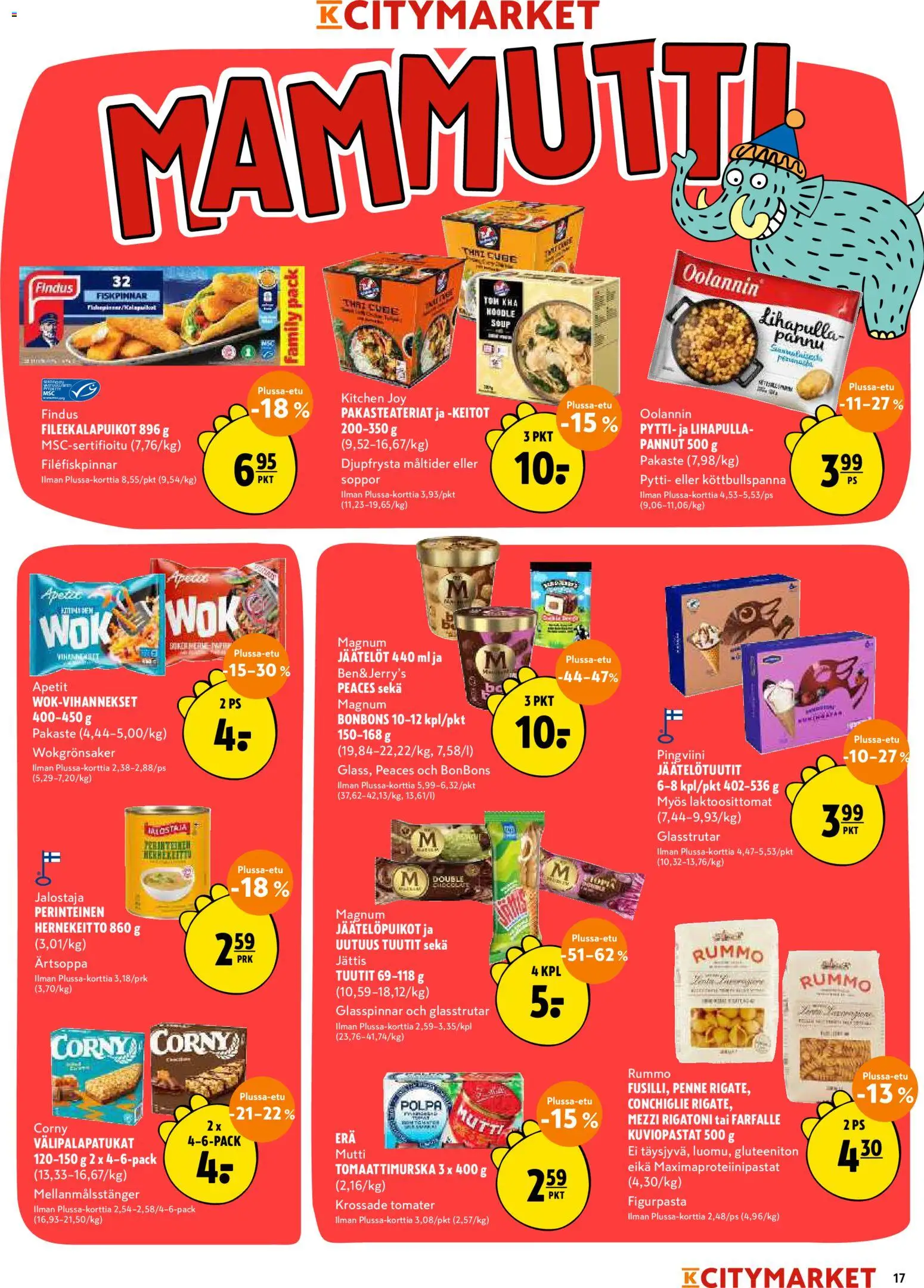 K-Citymarket tarjoukset – voimassa 19.03.2026 alkaen | Sivu: 17 | Tuotteet: Hernekeitto