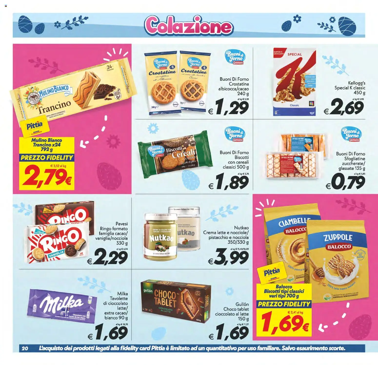 Volantino SuperConveniente del 27.03.2026 | Pagina: 20 | Prodotti: Cereali, Crostatine, Cacao, Forno