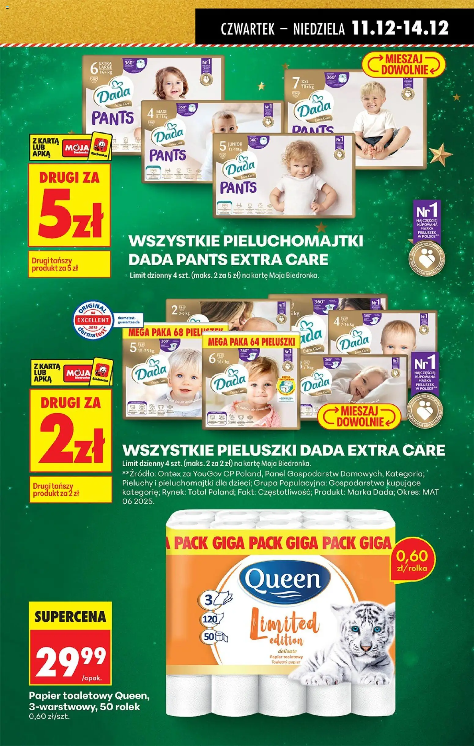 Biedronka gazetka - Oferta w tym tygodniu od 11.12.2025 | Strona: 19 | Produkty: Karta, Papier toaletowy, Pieluchomajtki