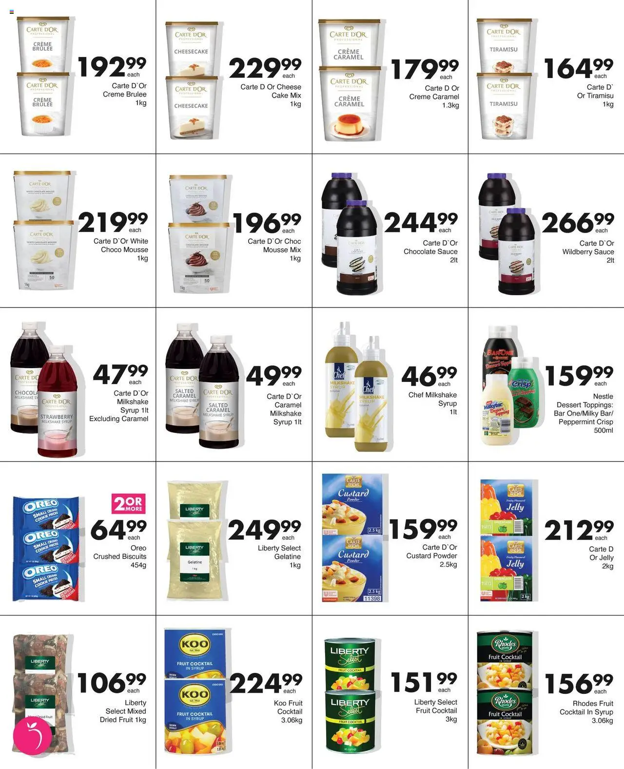 New Save catalogue – valid from 15.09.2025 | Page: 5 | Products: Custard, Chocolate, Syrup, Caramel