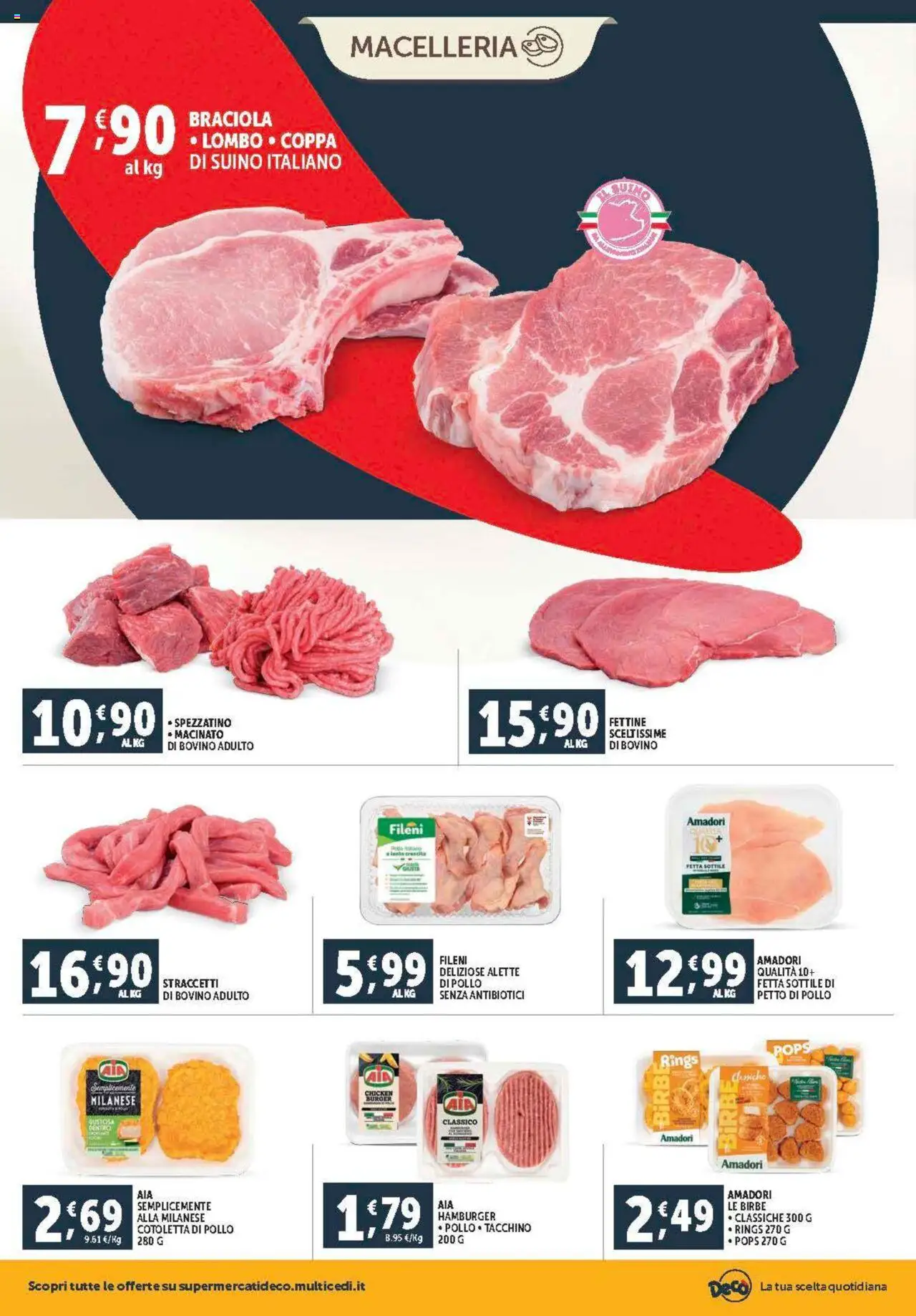 Volantino Decò del 08.08.2025 | Pagina: 4 | Prodotti: Bovino, Petto di Pollo, Pollo, Hamburger