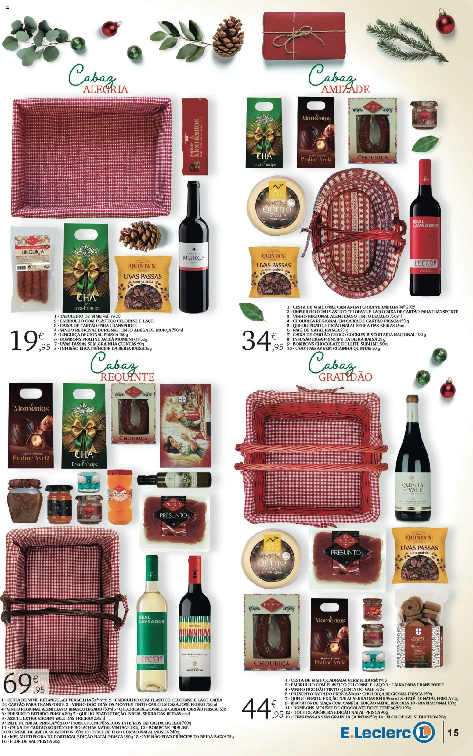E.Leclerc - Folheto Conjuntos de Natal │ válido de 04.11.2025 | Página: 15 | Produtos: Sal, Leite, Uvas passas, Uvas