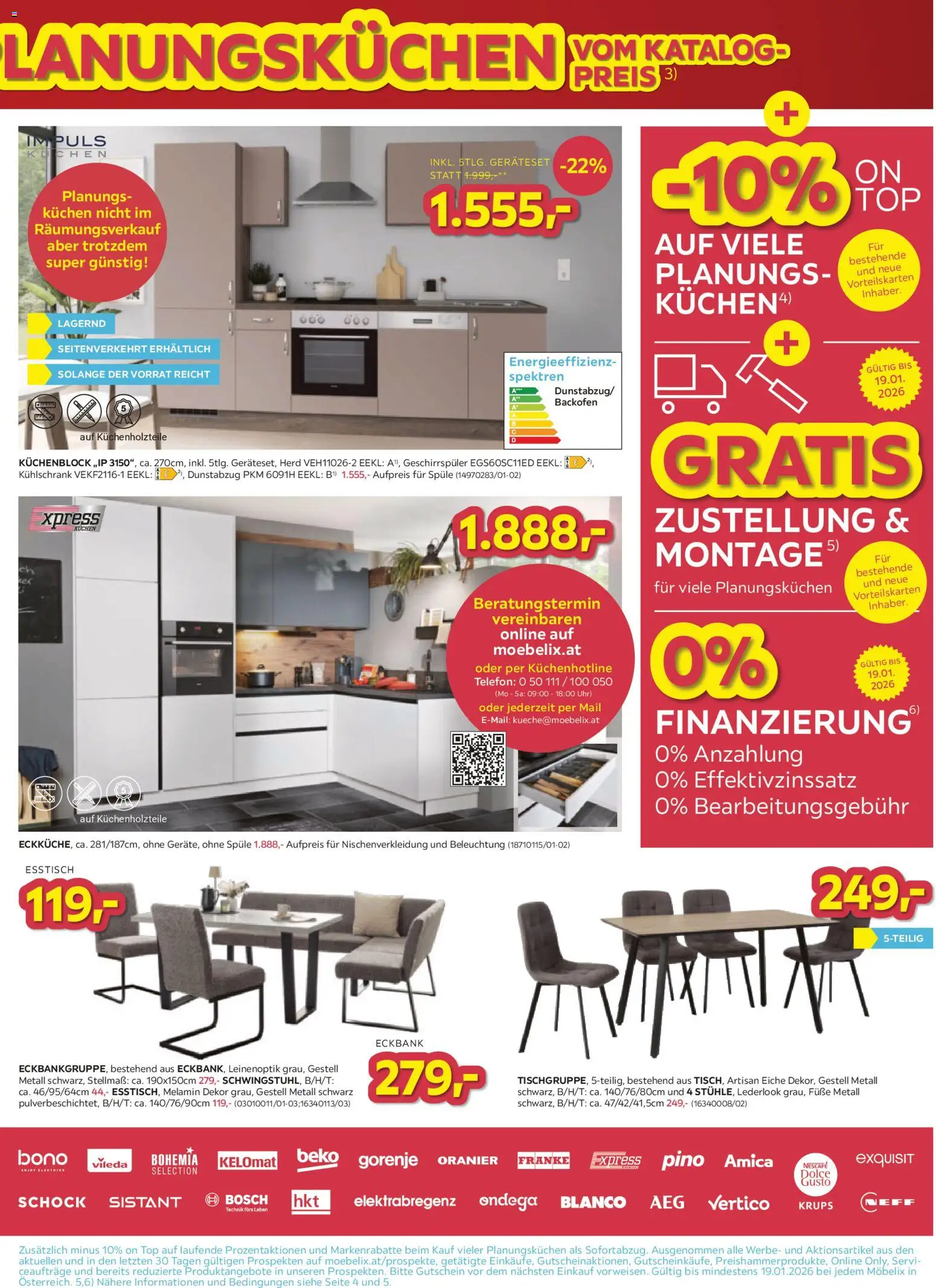 Möbelix Angebote gültig ab 13.01.2026 | Seite: 3 | Produkte: Telefon, Kühlschrank, Herd, Geschirrspüler