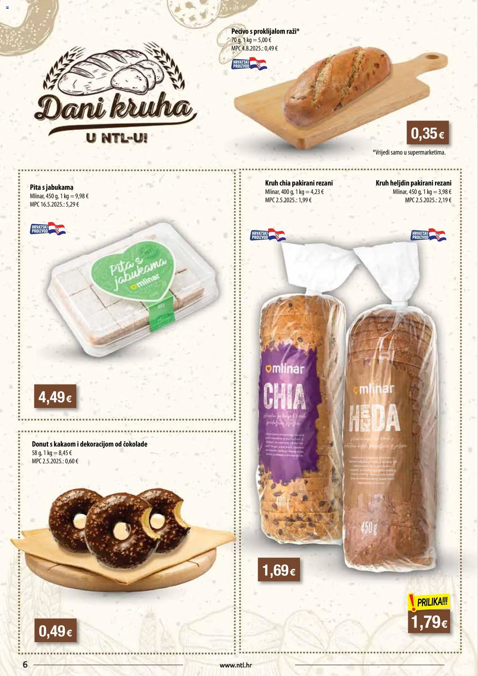 NTL katalog | vrijedi od 22.10.2025 | Stranica: 6 | Proizvodi: Kruh, Pita, Pecivo