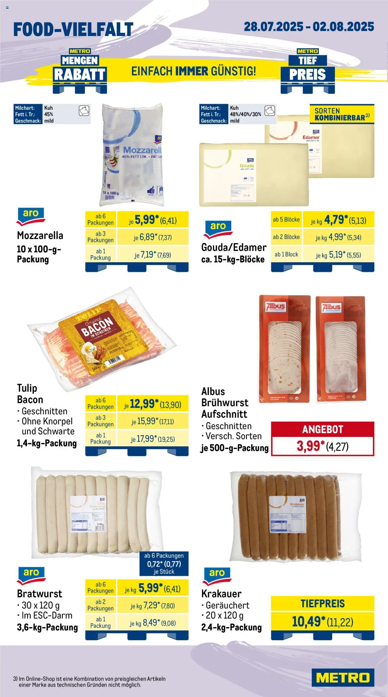 Metro Wochen-Angebote Gastro - gültig ab dem 28.07.2025 | Seite: 10 | Produkte: Grill, Mozzarella, Gouda, Bratwurst