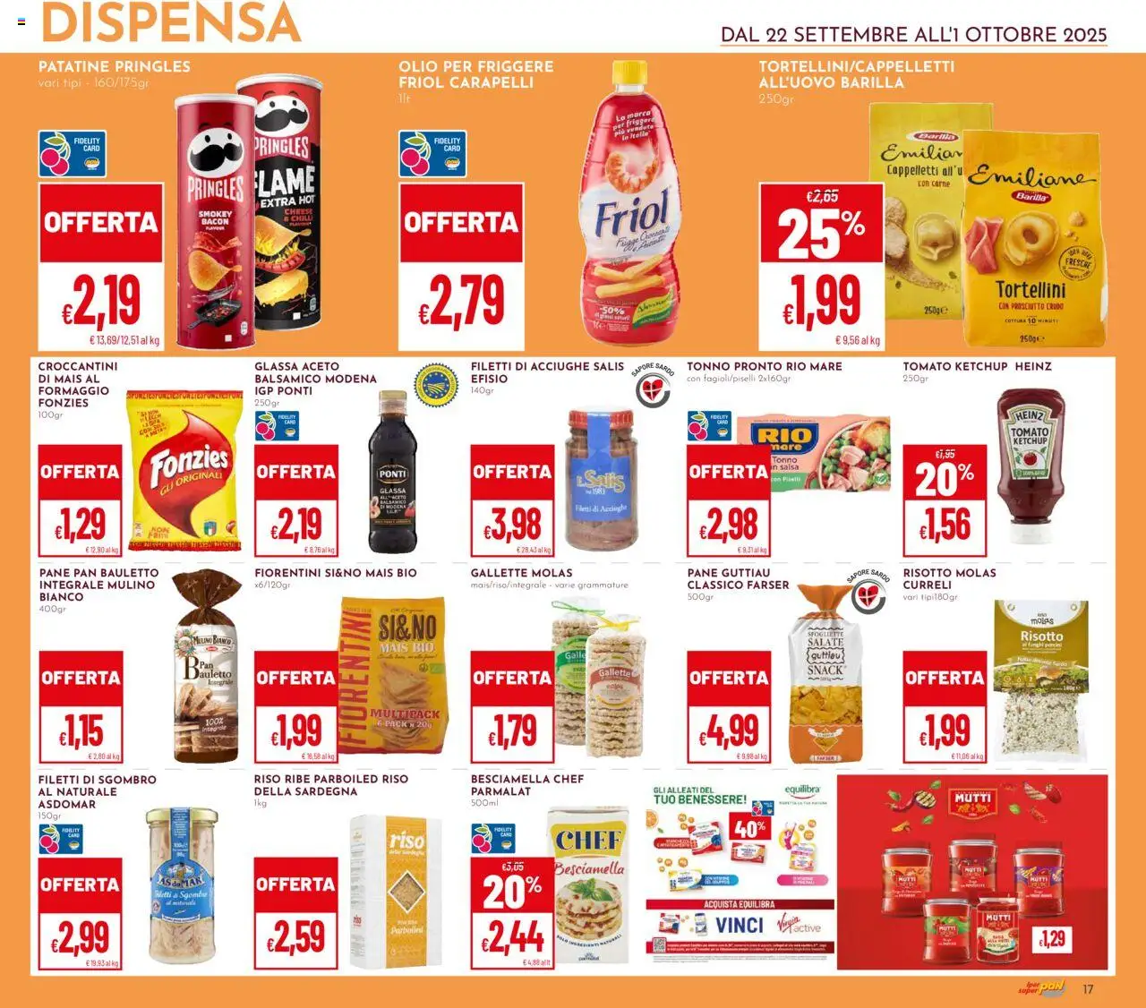 Volantino Pan del 22.09.2025 | Pagina: 17 | Prodotti: Formaggio, Olio, Tonno, Aceto