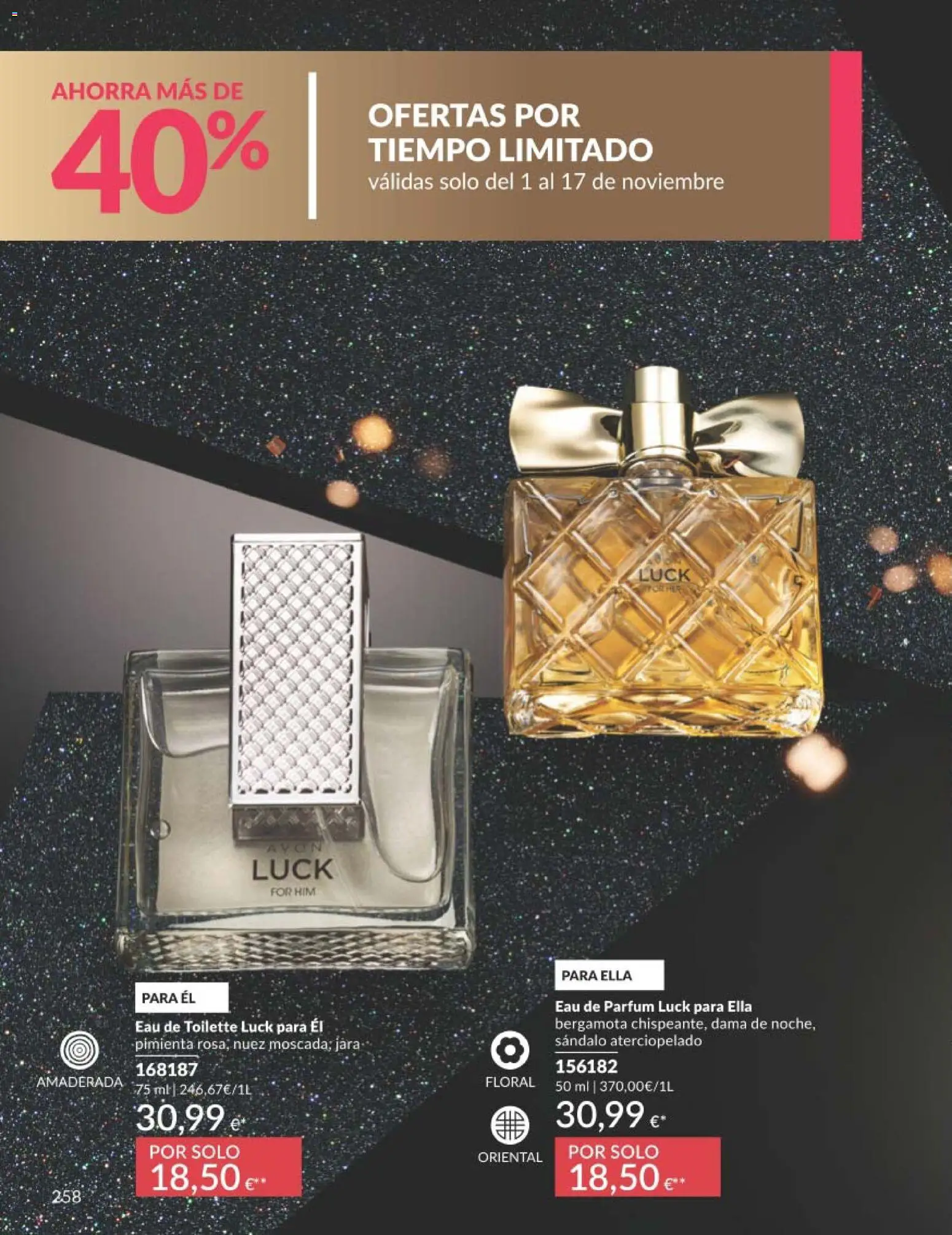 Catálogo AVON campaña 11 Black Friday │ válido desde el 01.11.2025 | Página: 258 | Productos: Eau de toilette, Eau de parfum