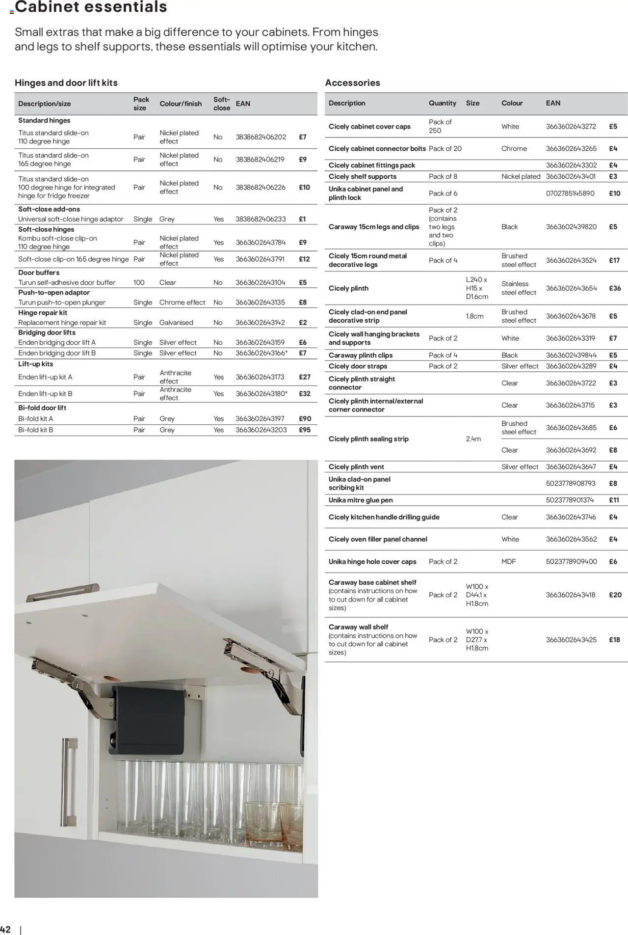  | Page: 42 | Products: Shelf, Base cabinet, Cabinet, Oven