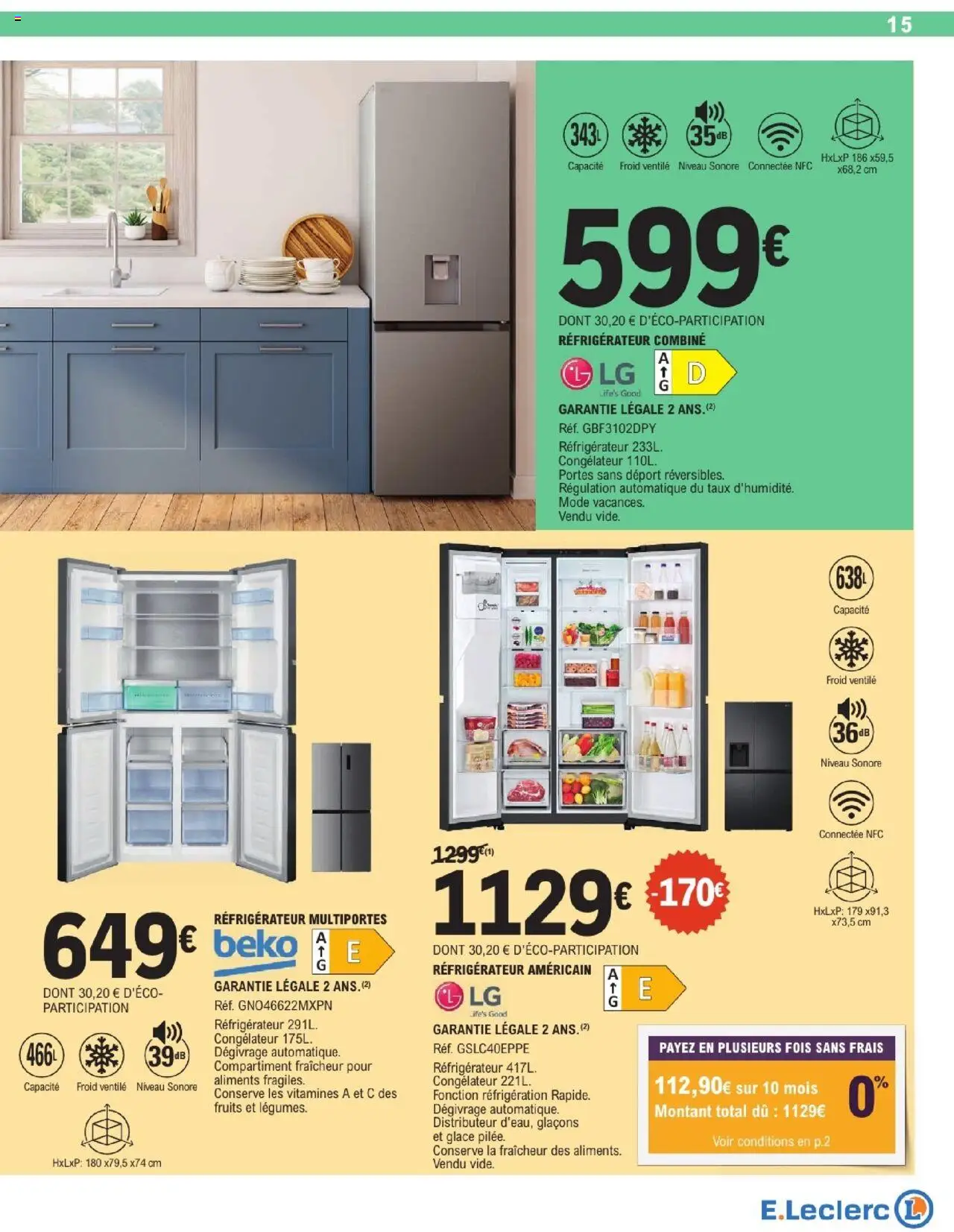  | Page: 15 | Produits: Réfrigérateur, Congélateur, Portes