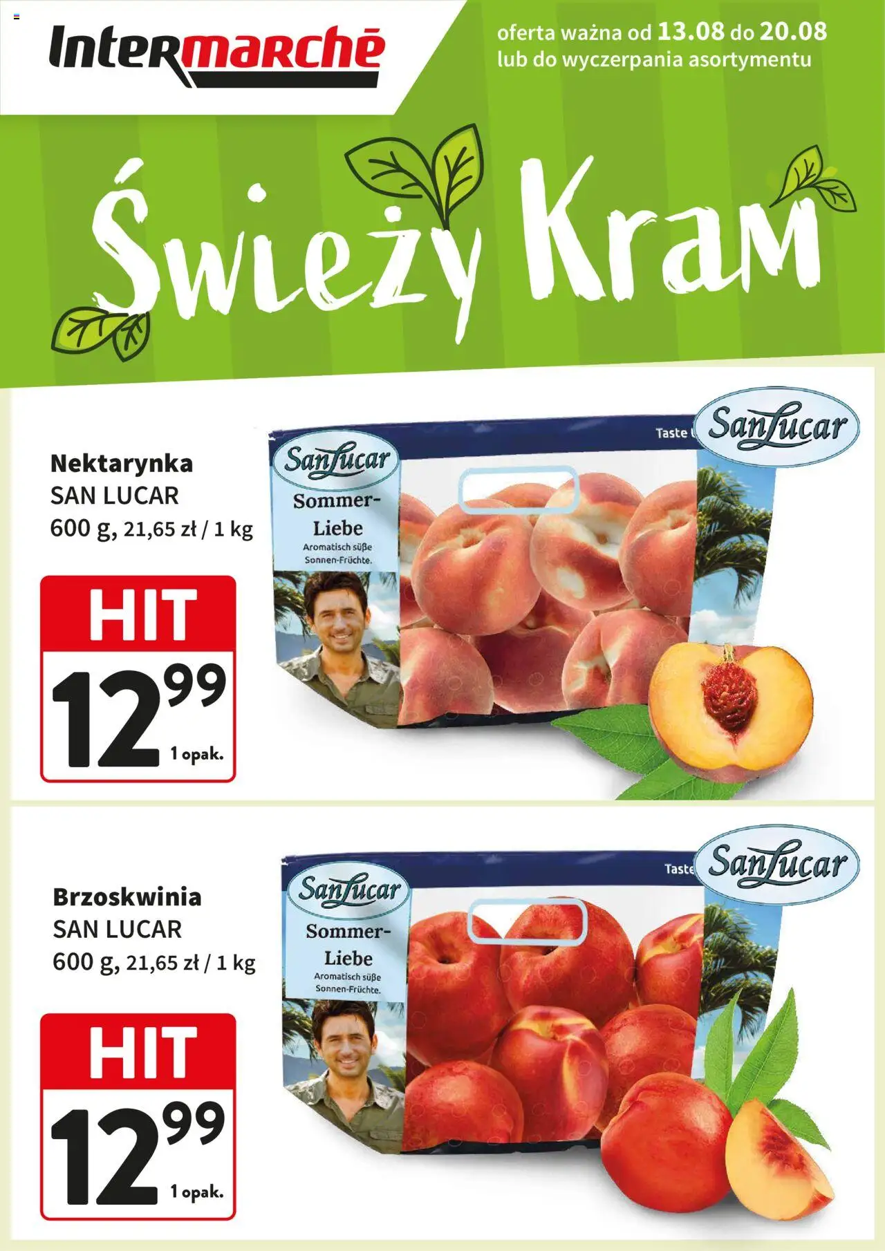 Intermarche Gazetka - Świeży Hit od 13.08.2025 | Strona: 2 | Produkty: Brzoskwinia, Nektarynka