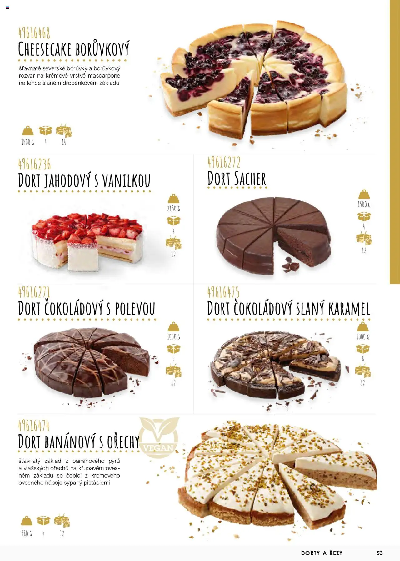 Jip katalog - Pečivo 2025 od 01.01.2025 | Strana: 53 | Produkty: Slaný karamel, Vegan, Ořechy, Cheesecake