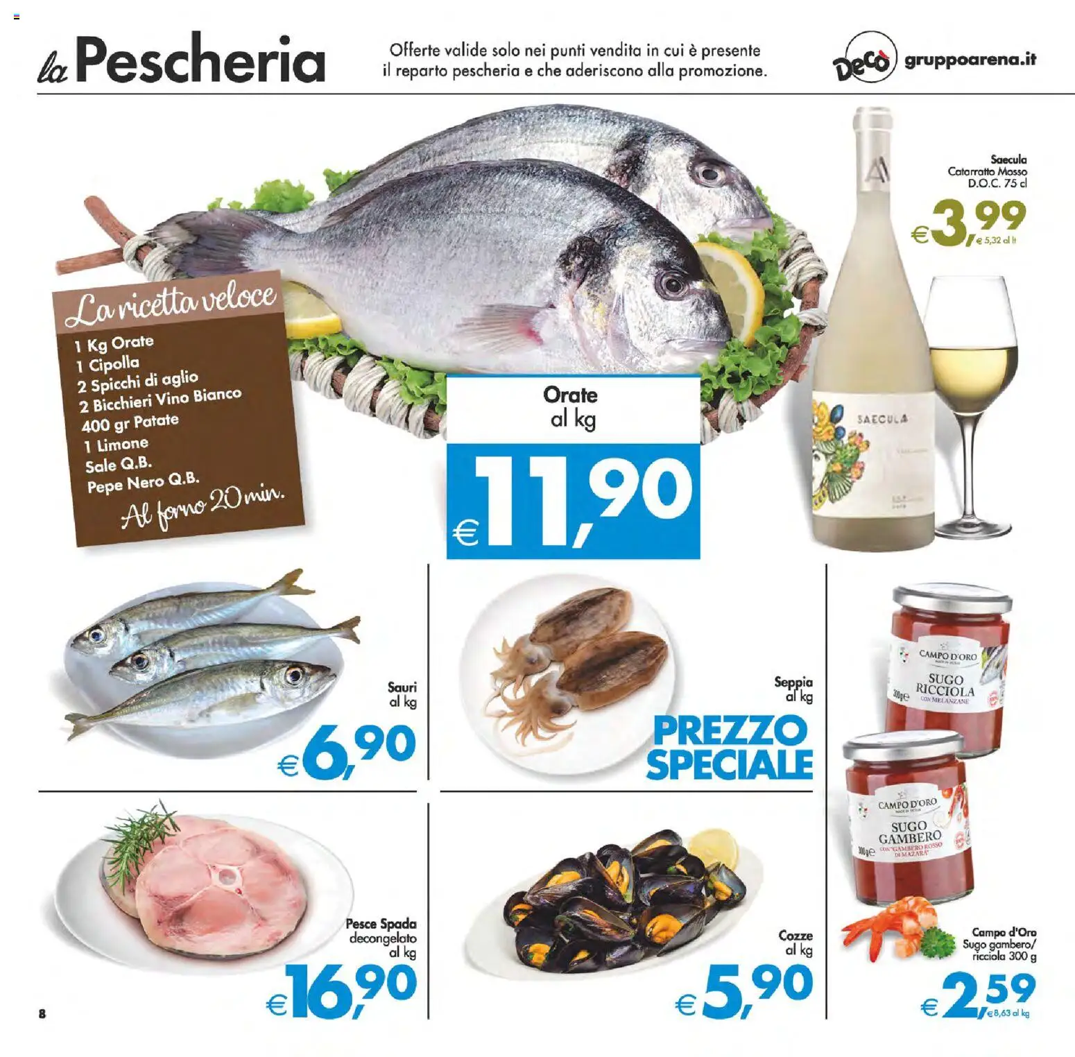 Volantino Decò del 24.02.2026 | Pagina: 9 | Prodotti: Cozze, Melanzane, Forno, Sugo