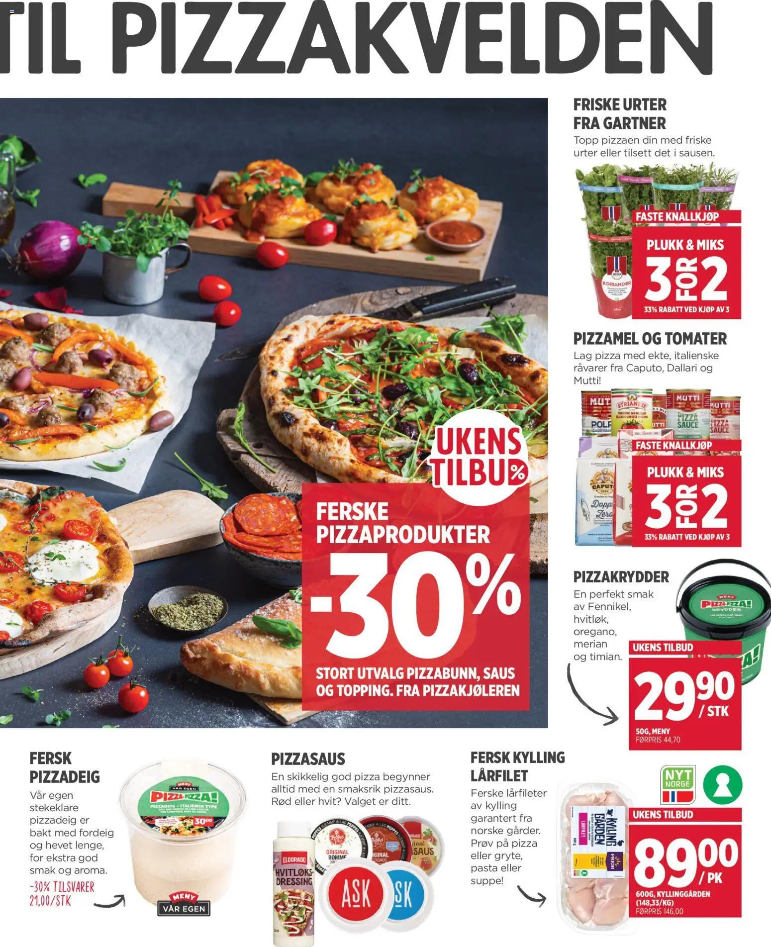 {H1} | Side: 3 | Produkter: Kylling, Tomater, Кухоль, Urter