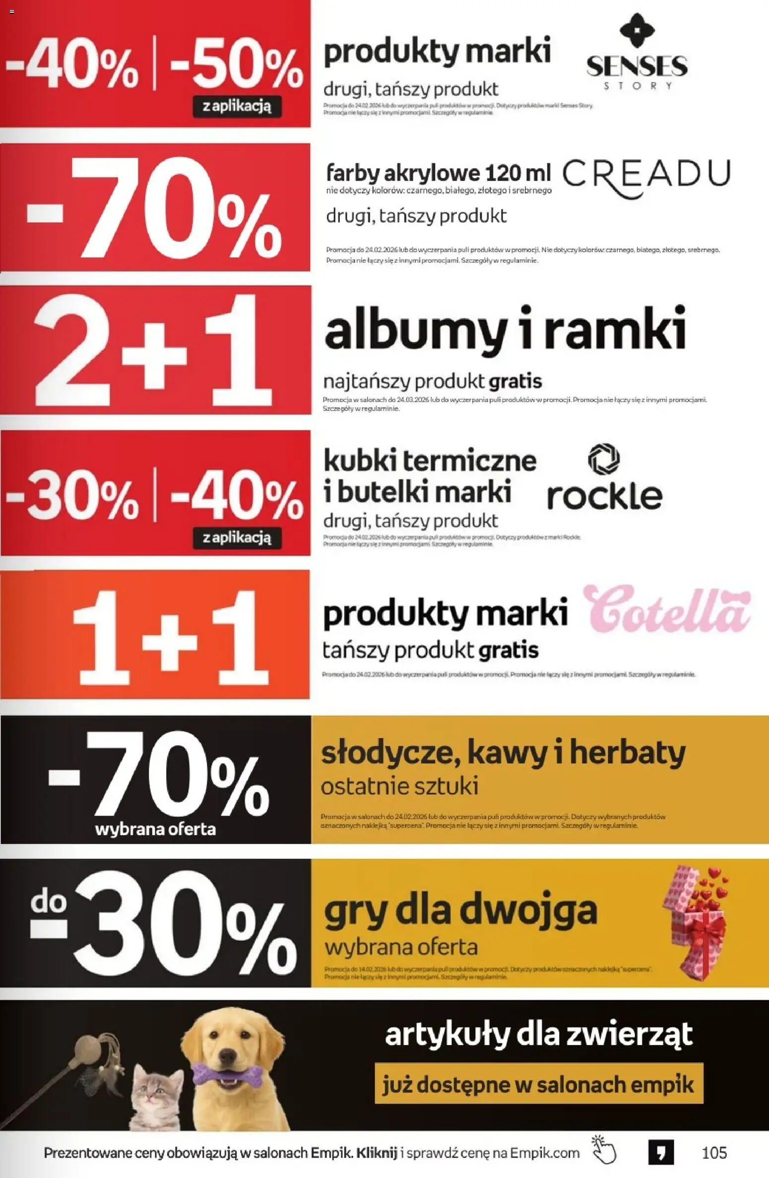 Empik promocje od 11.02.2026 | Strona: 105 | Produkty: Farby akrylowe, Gry