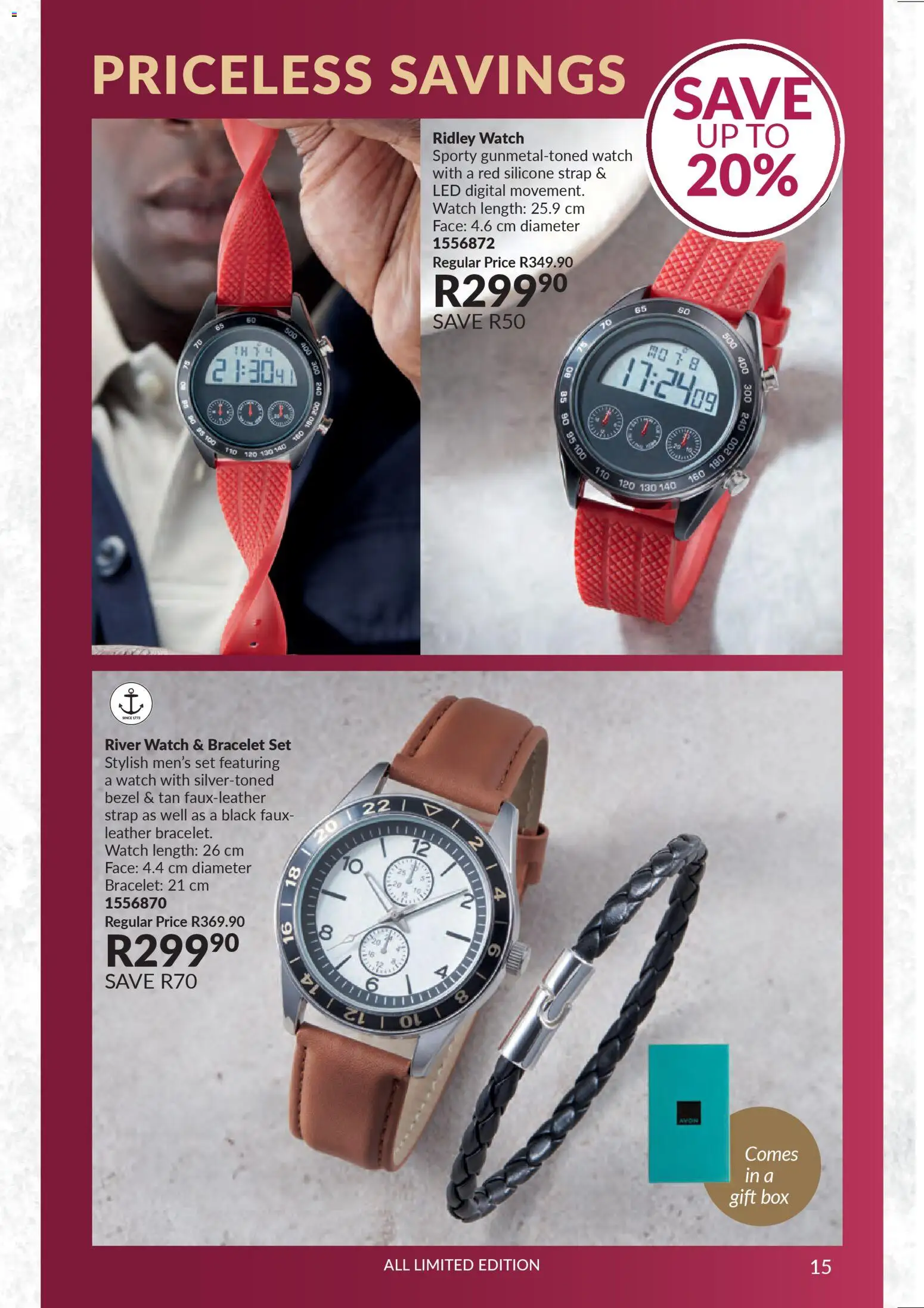 New Avon catalogue – valid from 01.03.2026 | Page: 15 | Products: Watch, Box, Silicone