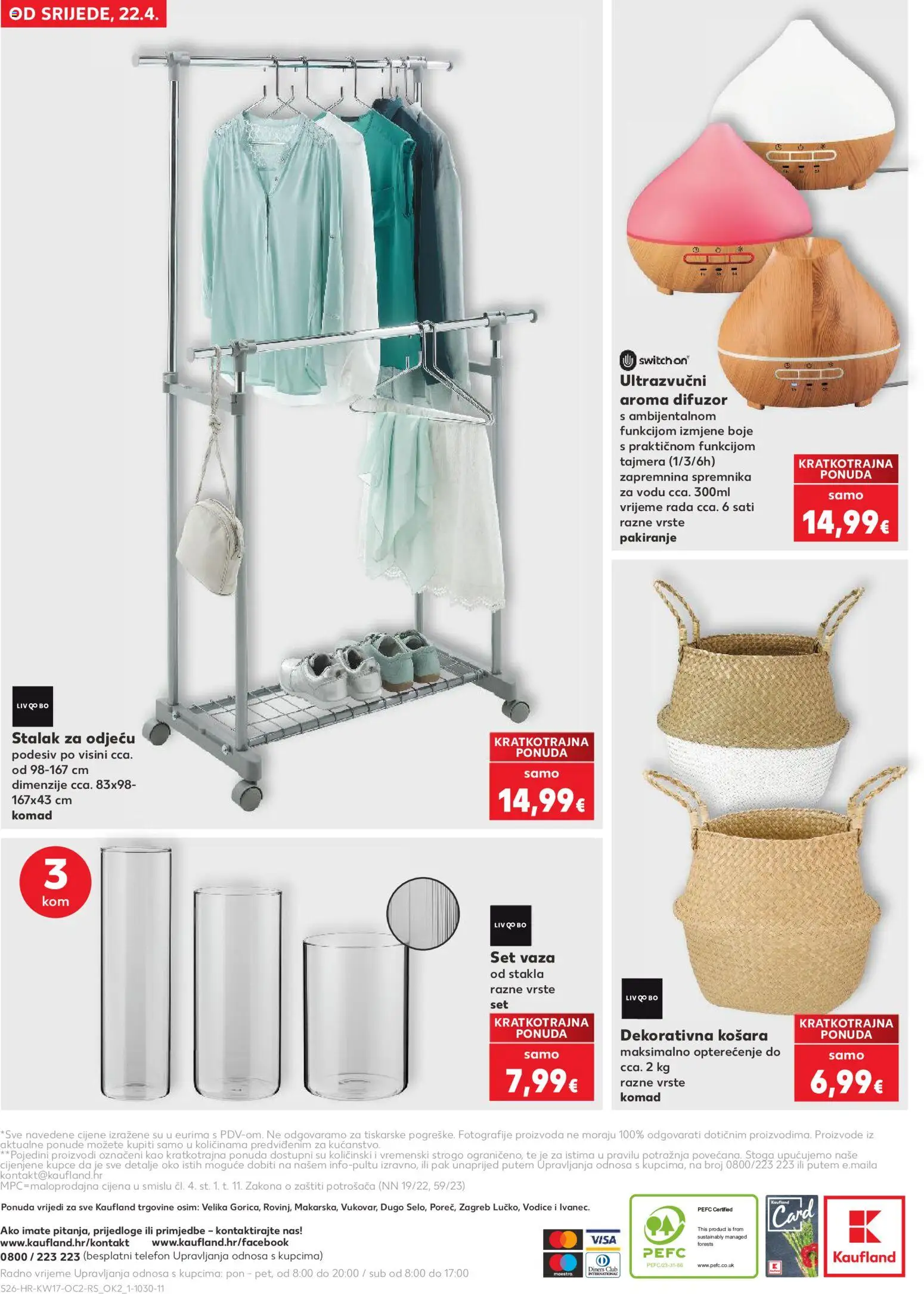 Kaufland katalog | vrijedi od 22.04.2026 | Stranica: 26 | Proizvodi: Košara, Vaza, Telefon, Stalak za odjeću