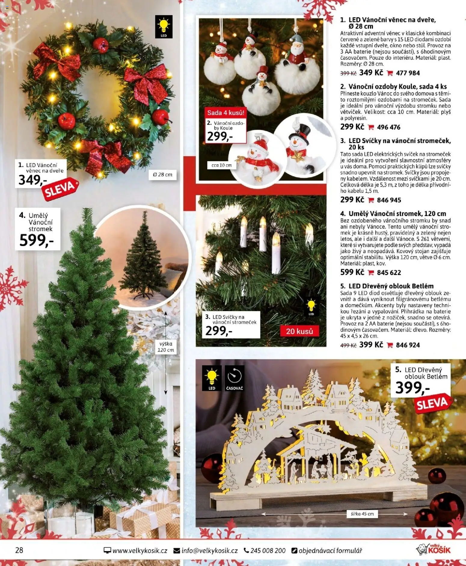 Velký Košík katalog prosinec 2025 od 01.12.2025 | Strana: 28 | Produkty: Svíčky, Časovač, Baterie, Barvy