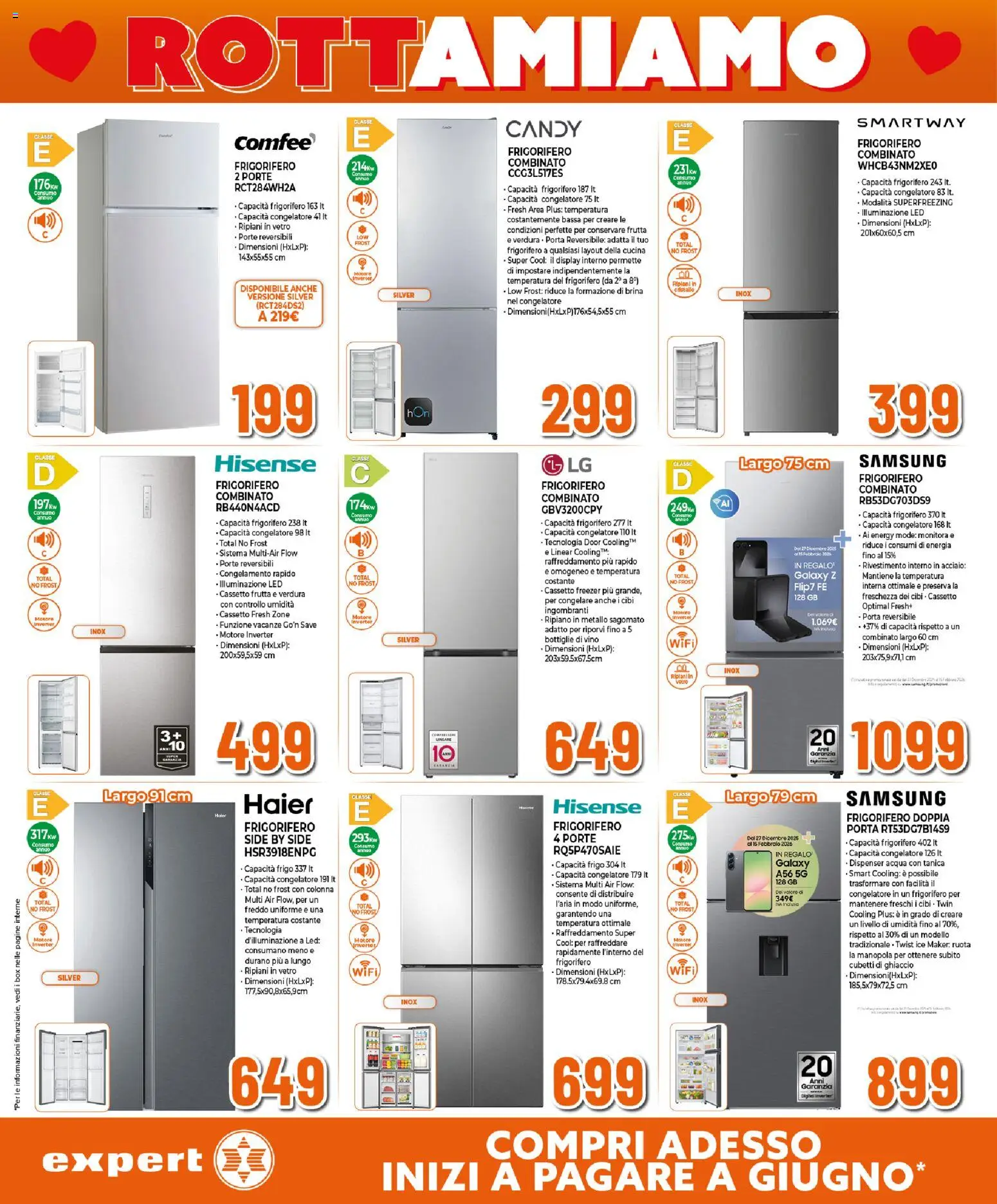 Volantino Expert del 29.01.2026 | Pagina: 4 | Prodotti: Ripiano, Frigorifero, Congelatore, Frigorifero combinato