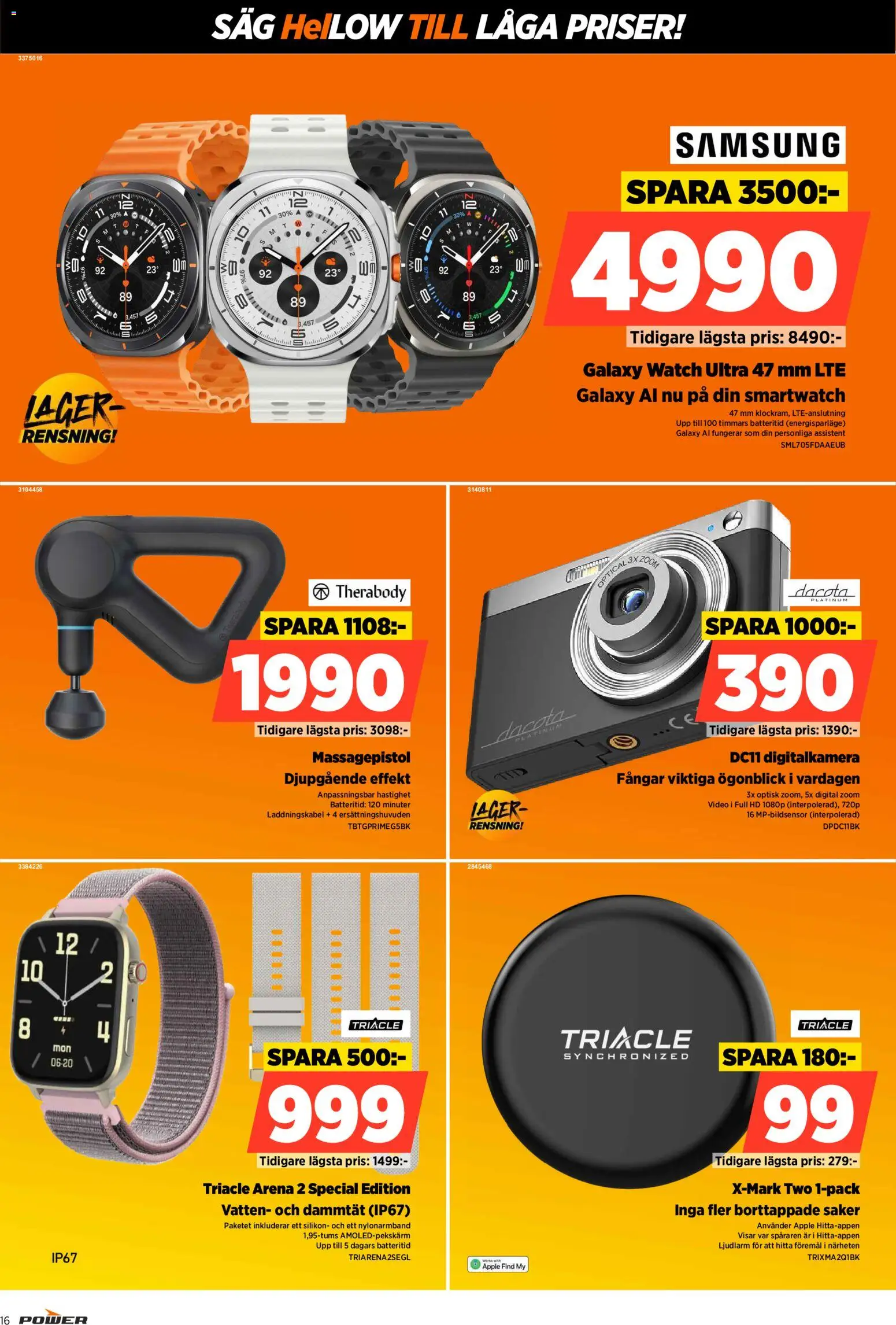 Power reklamblad aktuell från 30.03.2026 | Sida: 16 | Produkter: Såg, Äpple, Massagepistol