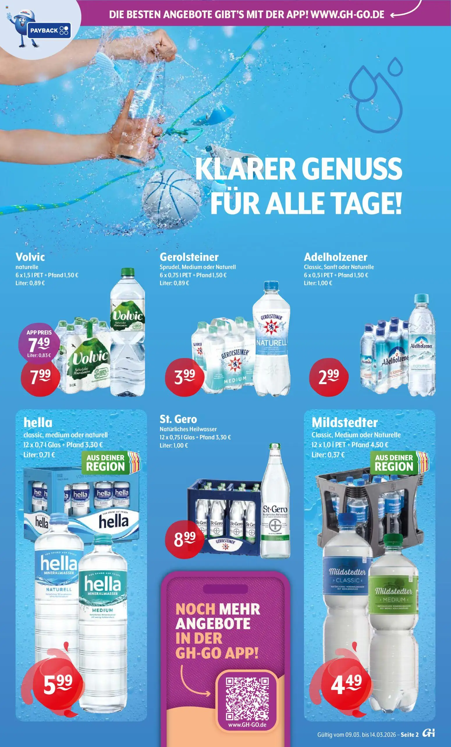 Getränke Hoffmann - Hamburg – gültig ab 09.03.2026 | Seite: 2 | Produkte: Adelholzener, Mineralwasser, Hella, Gerolsteiner