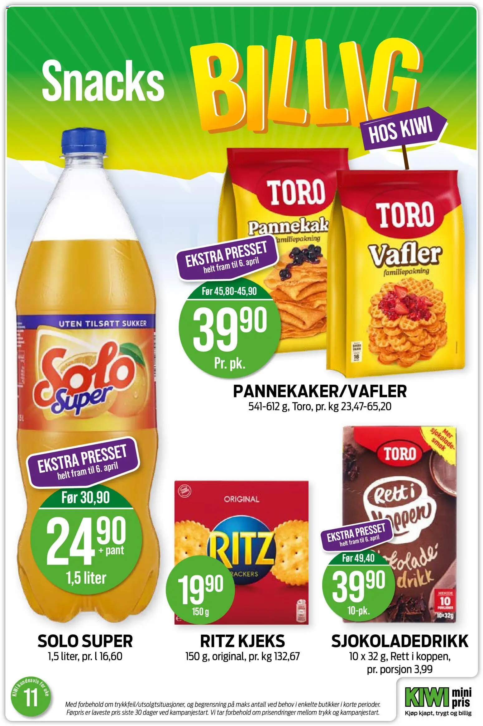 {H1} | Side: 19 | Produkter: Kiwi, Paprika, Potetgull, Jabolčni kis