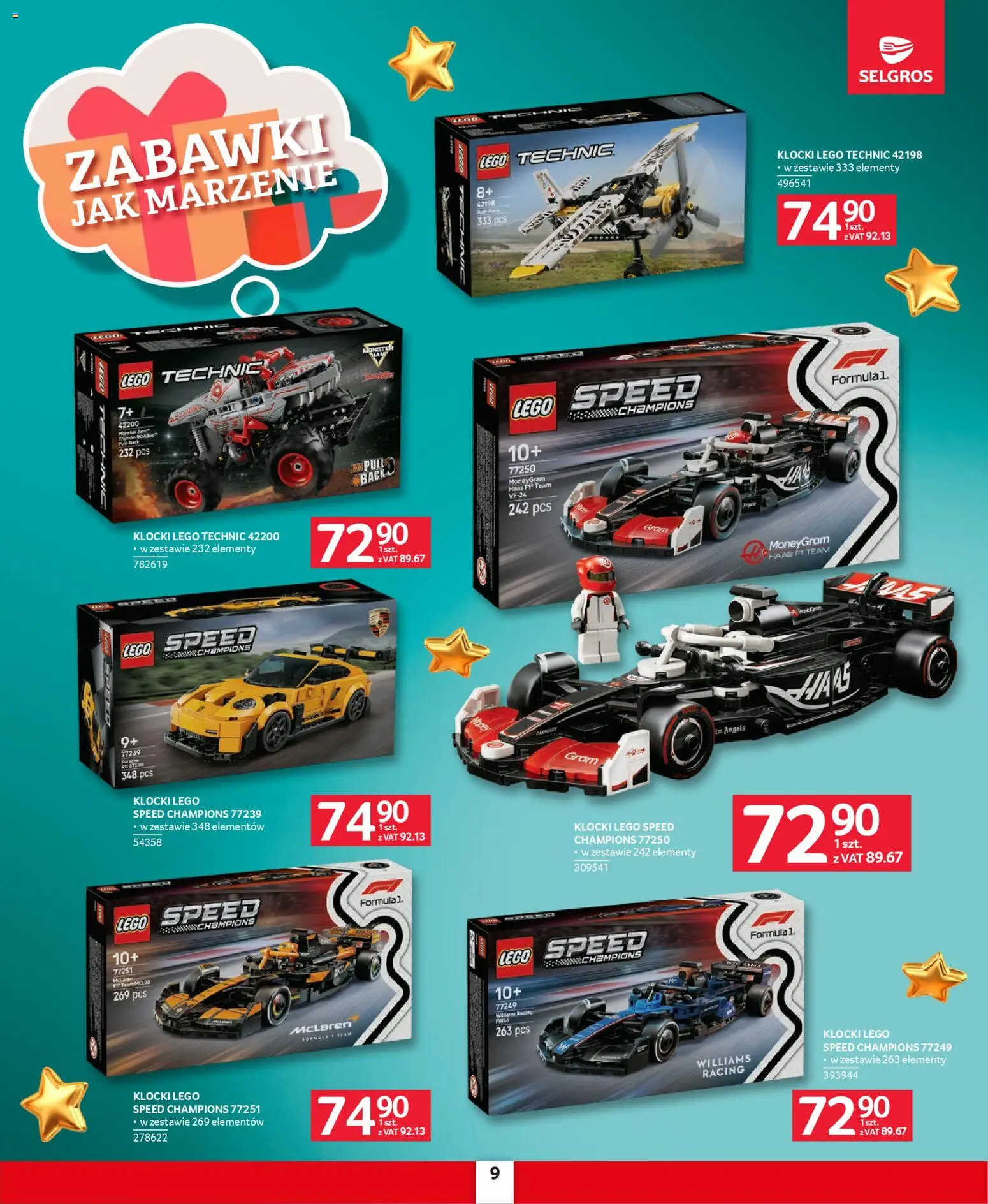 Selgros cash&carry Gazetka - Zabawki od 04.12.2025 | Strona: 9 | Produkty: Lego, Klocki Lego
