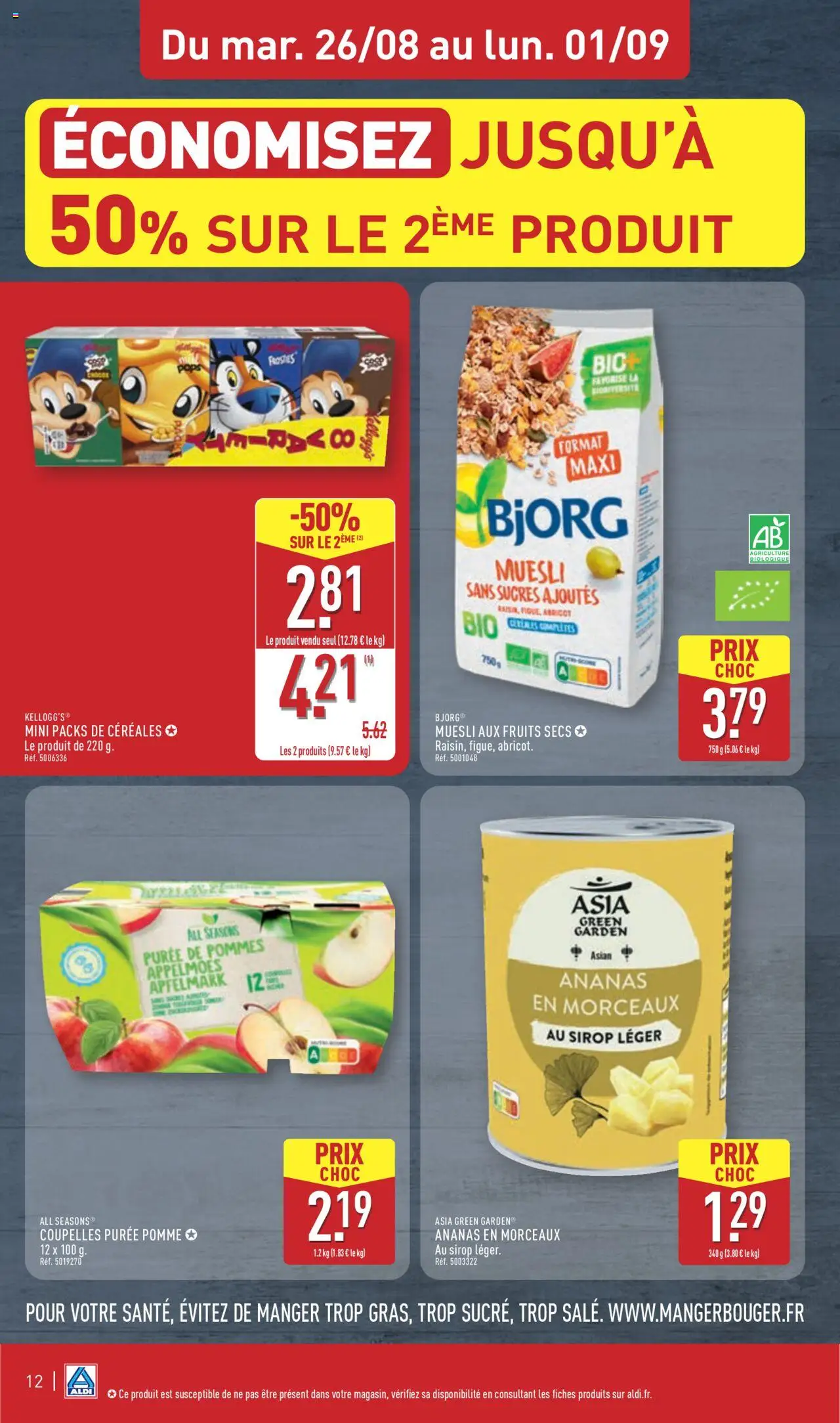  | Page: 15 | Produits: Abricot, Ananas, Céréales, Fruits secs