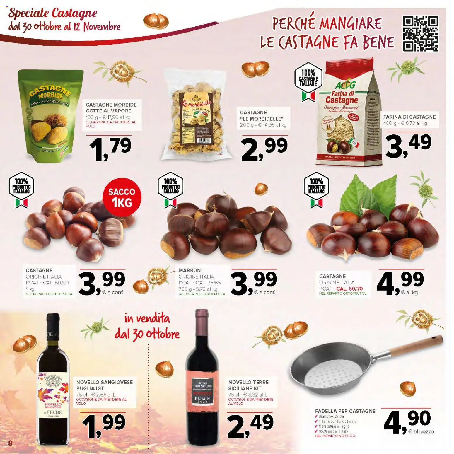 Volantino Todis del 30.10.2025 | Pagina: 8 | Prodotti: Farina, Padella