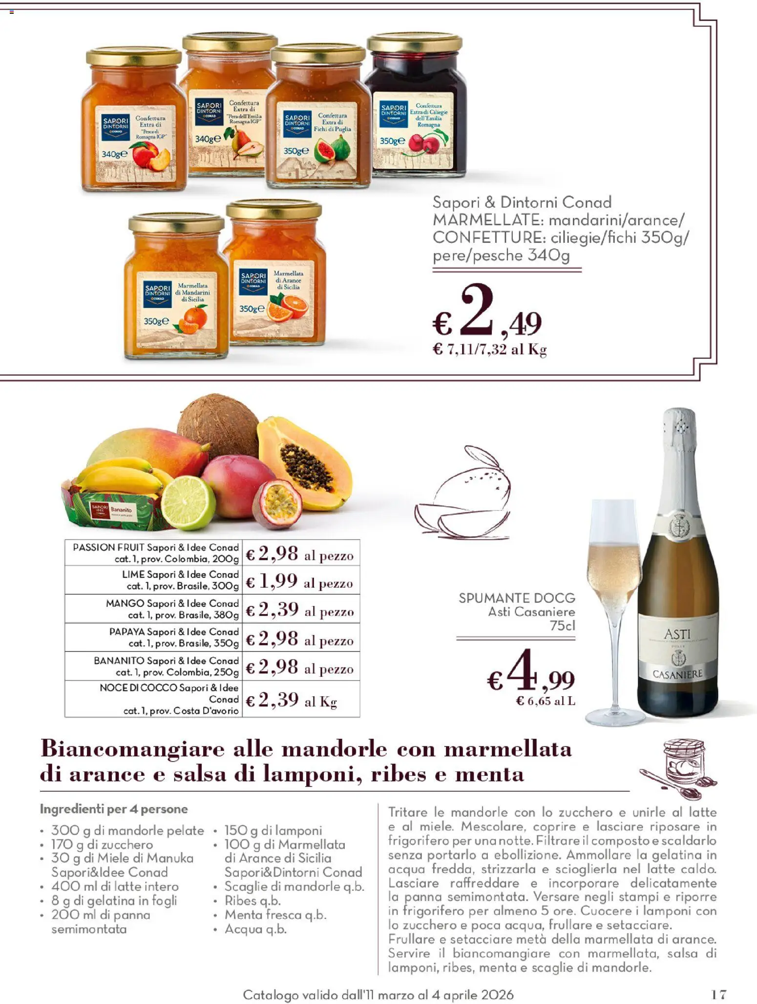 Volantino Conad del 11.03.2026 | Pagina: 17 | Prodotti: Arance, Latte, Pera, Menta