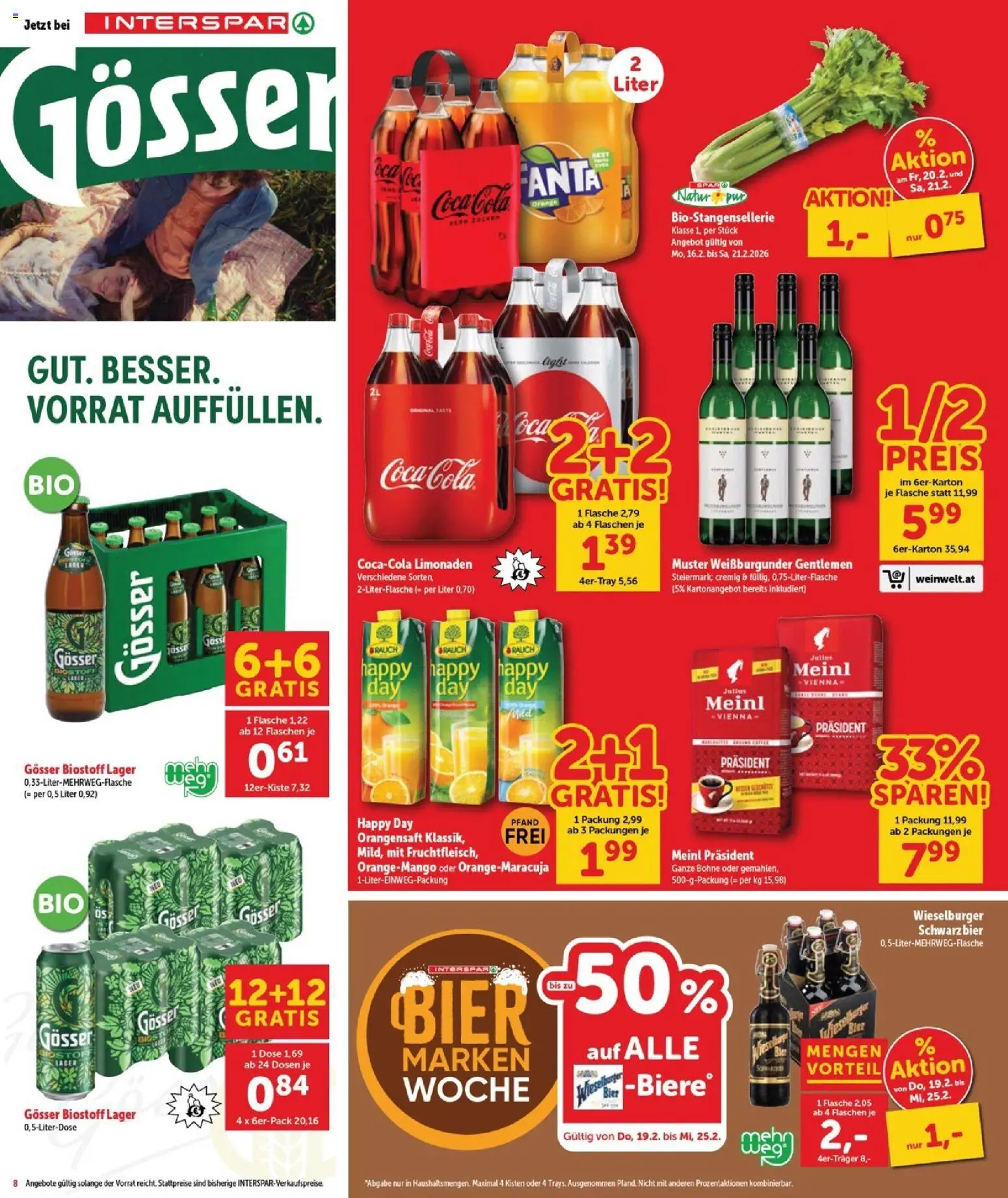 Interspar Flugblatt - Burgenland Nord gültig ab 19.02.2026 | Seite: 8 | Produkte: Bier