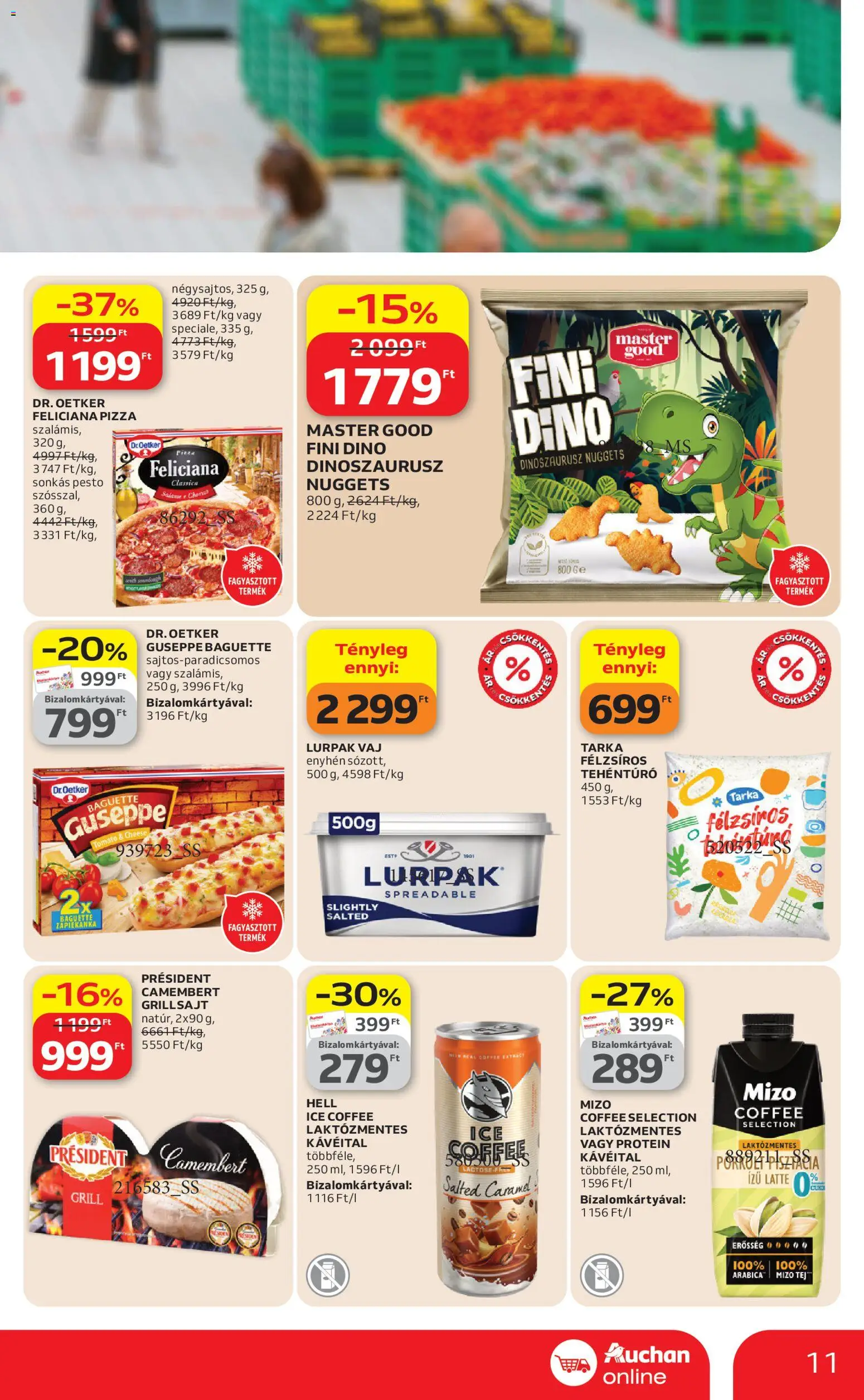 Auchan akciós ujság - amely érvényes a következő dátumtól: 09.04.2026 | Oldal: 11 | Termékek: Pesto, Grill, Protein, Pizza