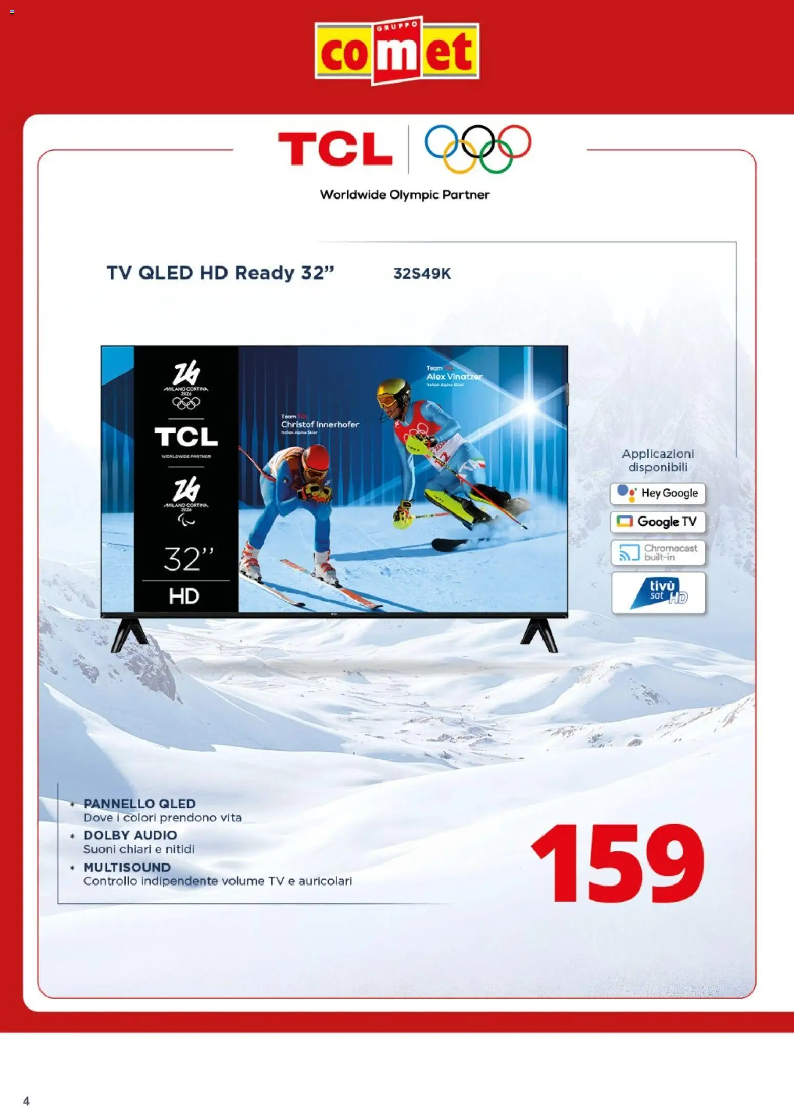 Volantino Comet del 20.03.2026 | Pagina: 4 | Prodotti: Auricolari, TV, Audio