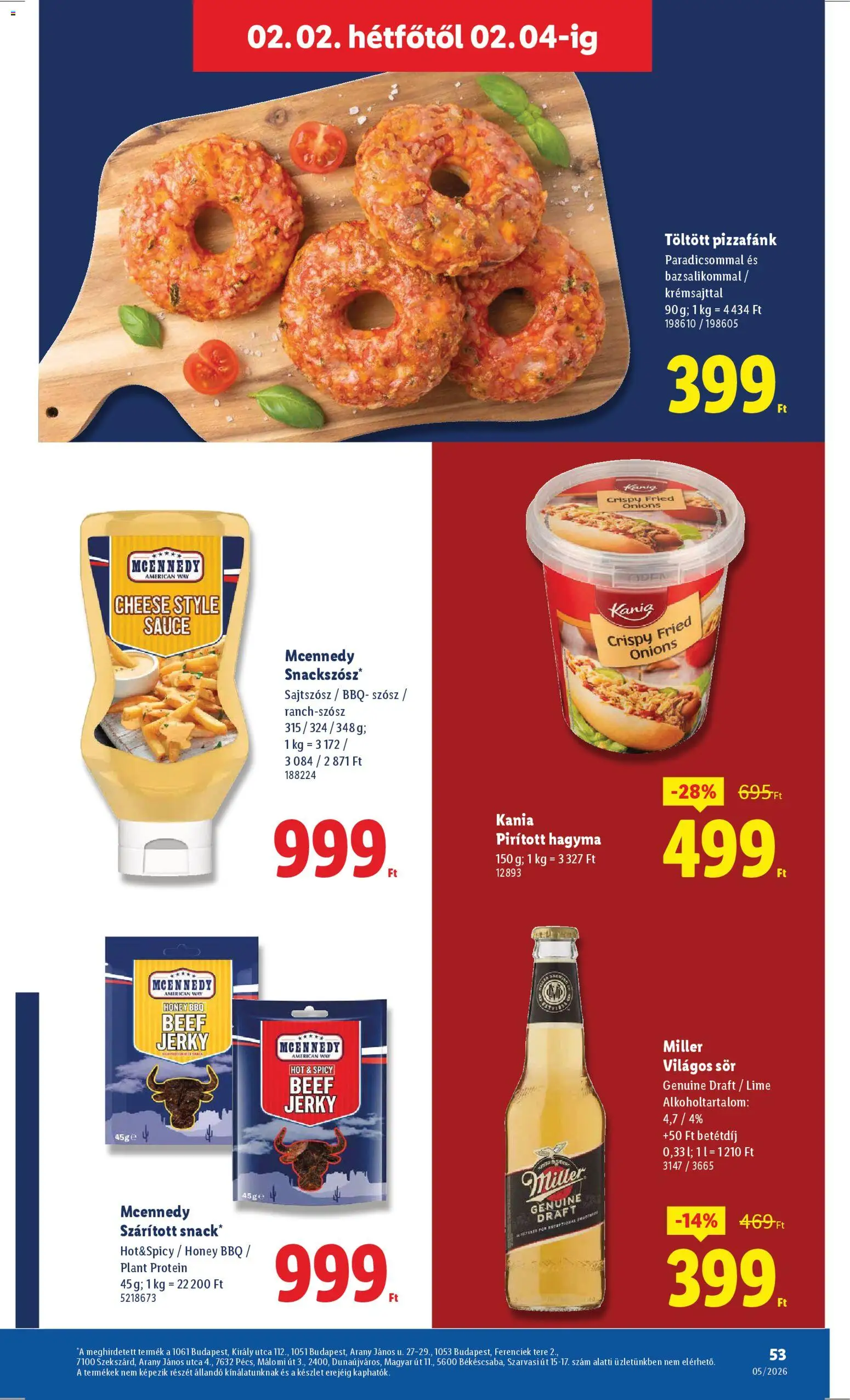 Lidl akciós ujság - amely érvényes a következő dátumtól: 29.01.2026 | Oldal: 53 | Termékek: Lime, Alkohol, Protein, Sör