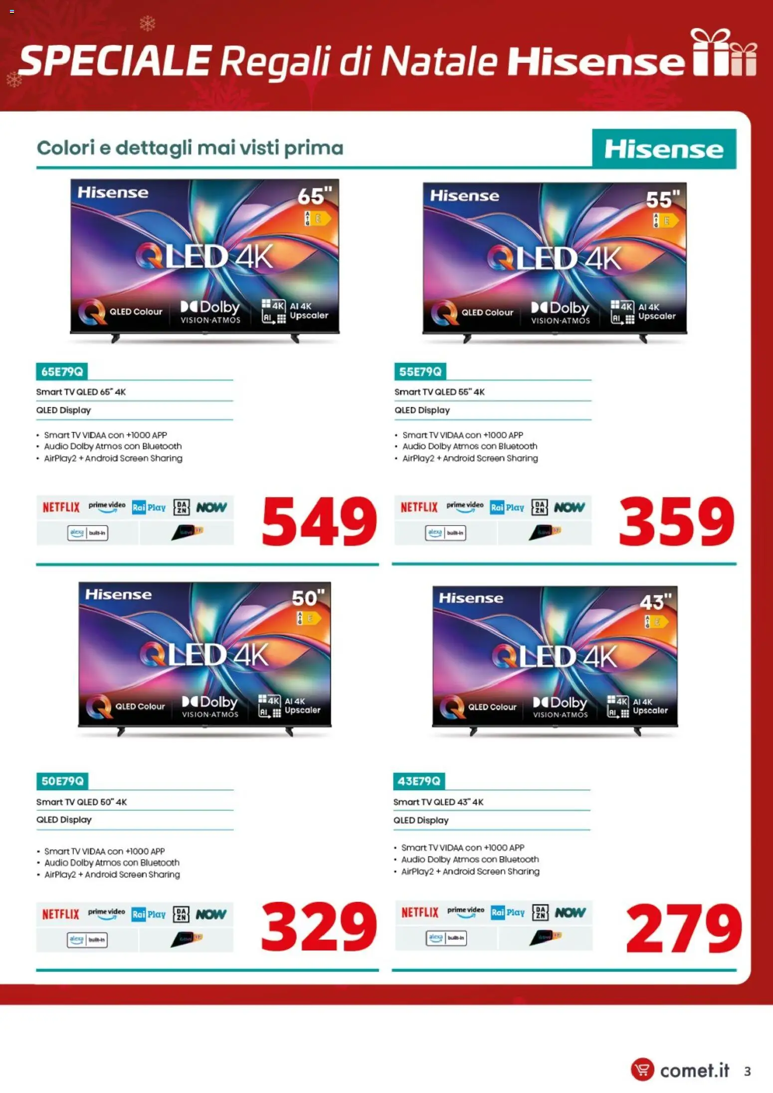 Volantino Comet del 20.10.2025 | Pagina: 3 | Prodotti: smart TV, TV, Video, Audio