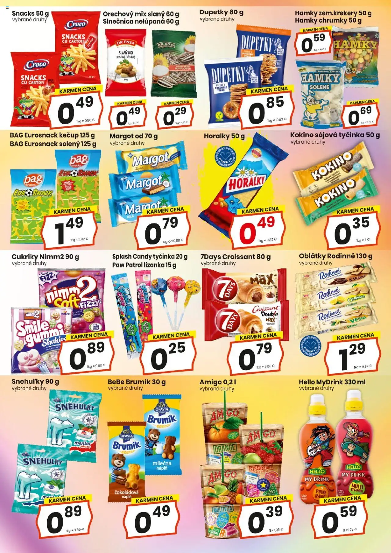 KARMEN CBA maloobchod │ platný od 21.08.2025 | Strana: 11 | Produkty: Croissant, Apple, Cukríky, Horálky