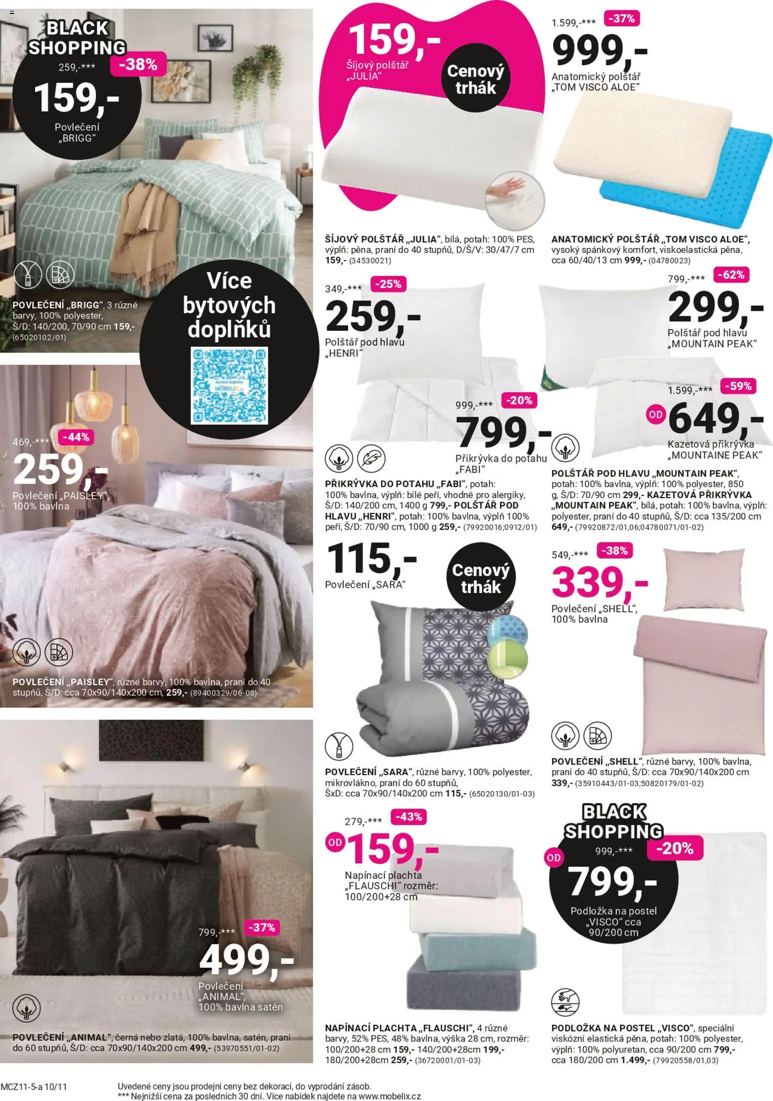 Möbelix Black Friday od 10.11.2025 | Strana: 10 | Produkty: Povlečení, Polštář, Přikrývka, Plachta