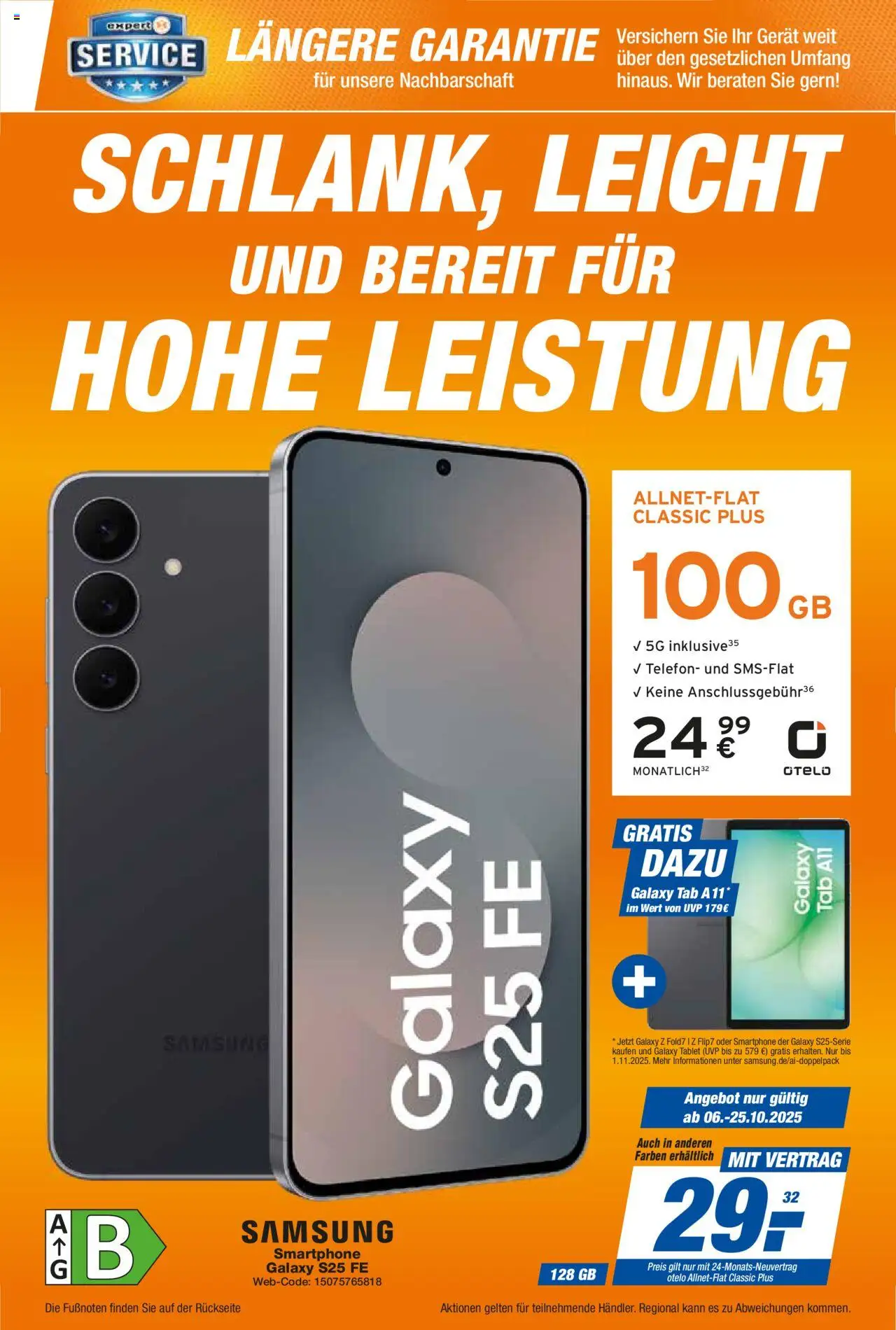 Expert Smarthphone Highlights im Oktober – gültig ab 01.10.2025 | Seite: 15 | Produkte: Samsung, Telefon, Smartphone, Tablet