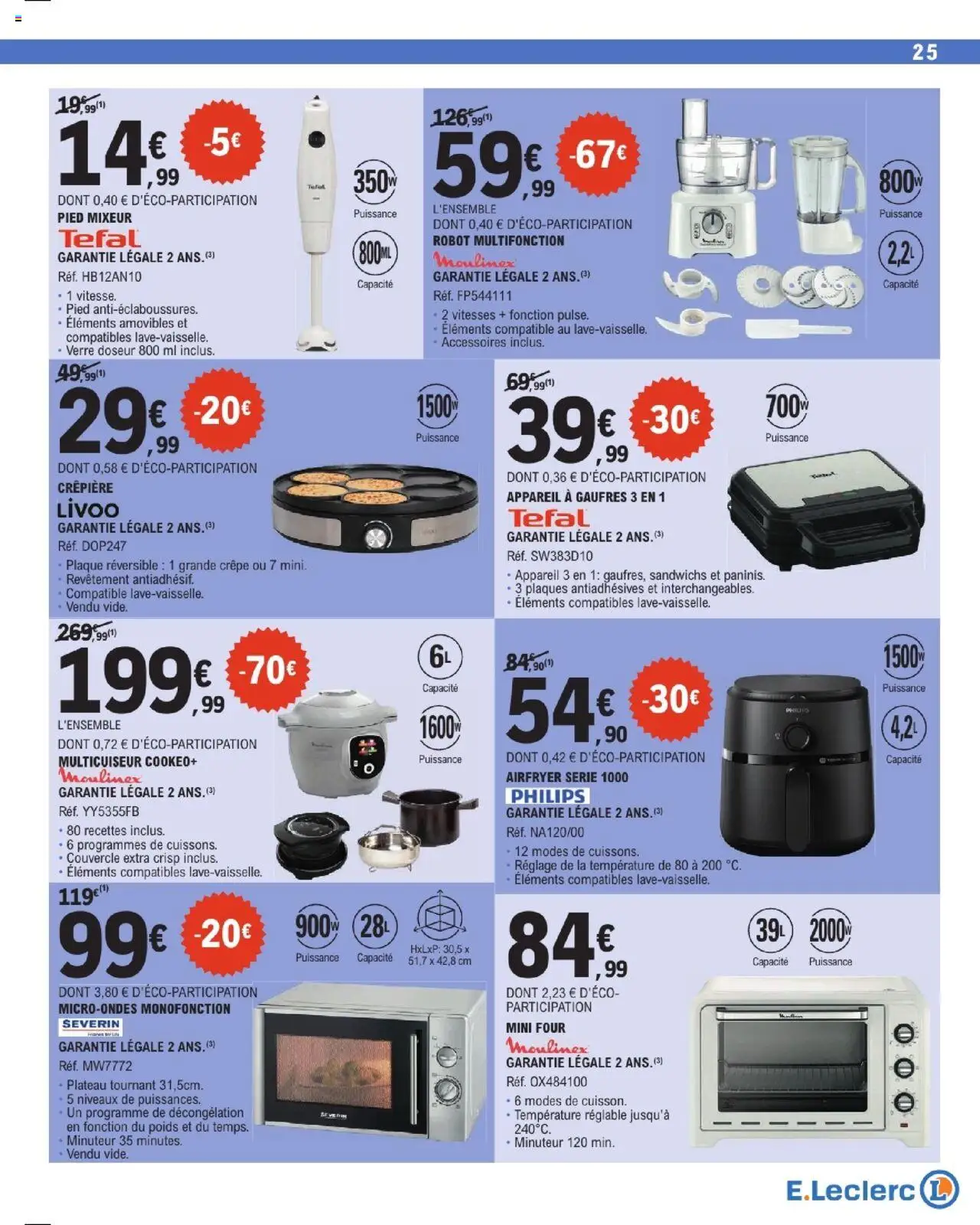 {H1} | Page: 25 | Produits: Plateau tournant, Poids, Robot, Tefal