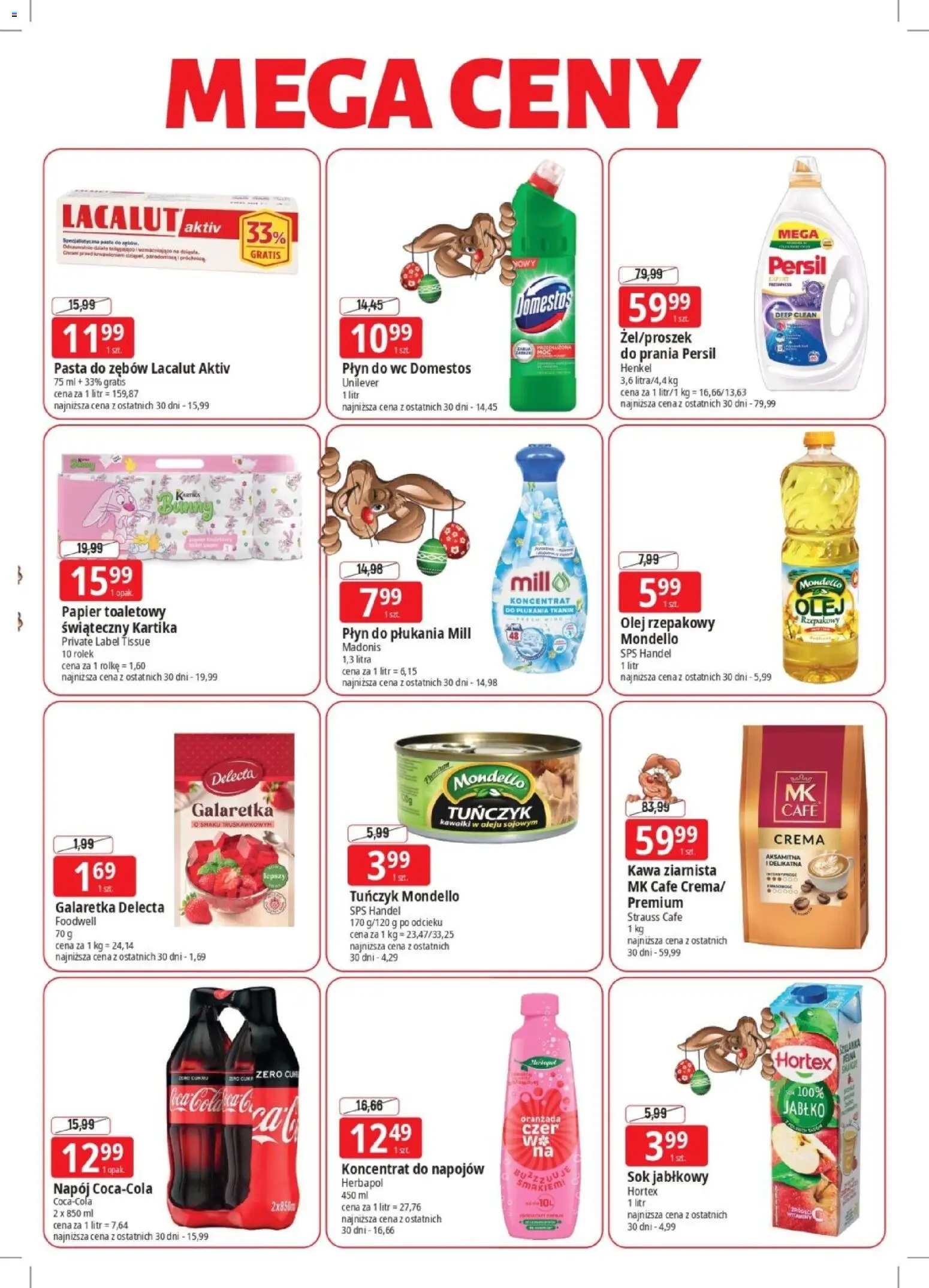 E.Leclerc gazetka - Elbląg I od 30.03.2026 | Strona: 3 | Produkty: Olej rzepakowy, Persil, Sok jabłkowy, Płyn do WC Domestos