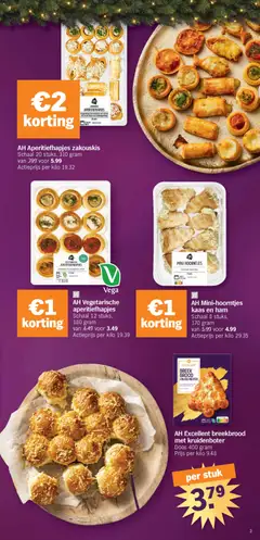 AH Mini-hoorntjes kaas en ham, Schaal 8 stuks, 170 gram - Voorbeeld van een folder van Albert Heijn, geldig van 16.12.2025 | Pagina: 3